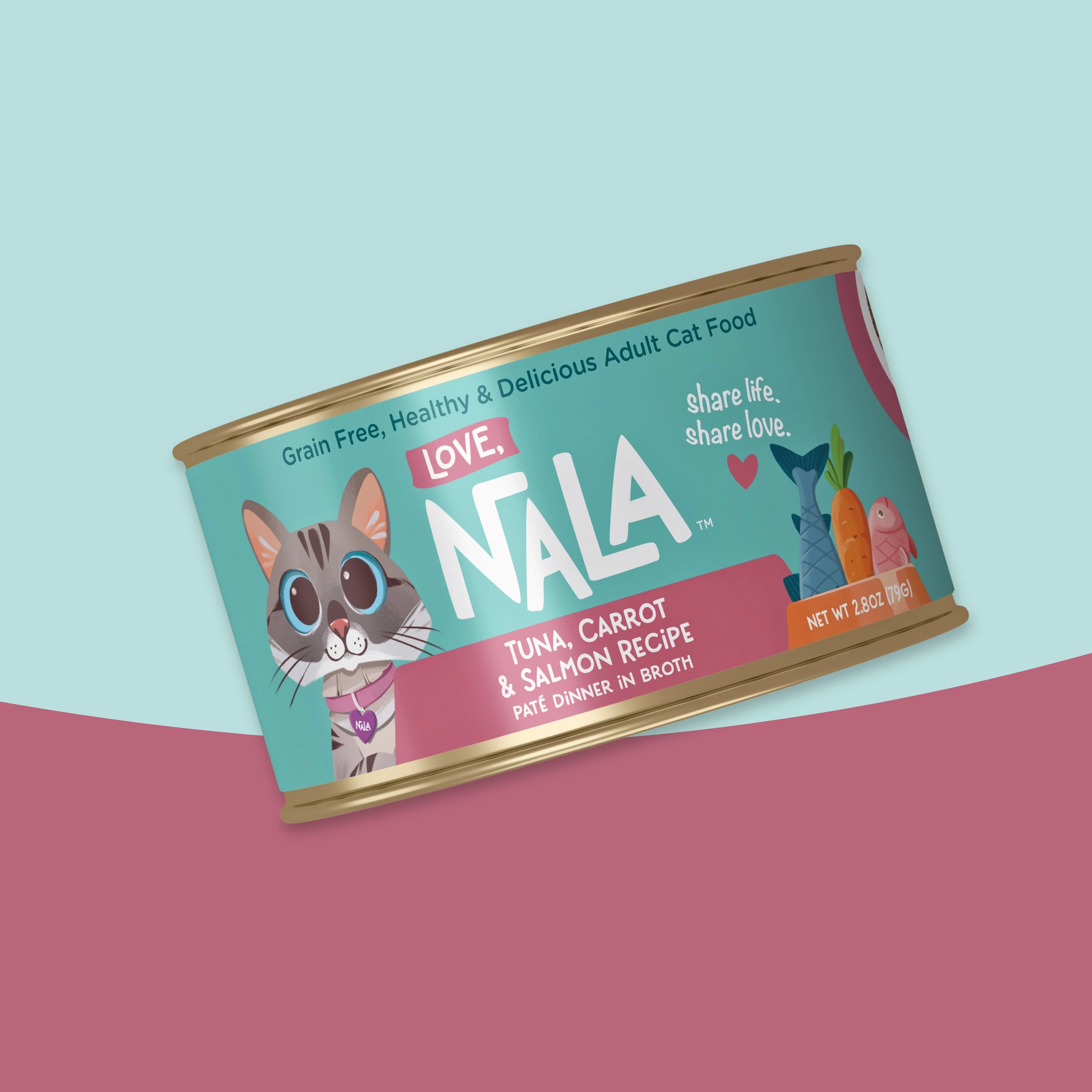 Tuna, Carrot & Salmon Recipe Paté Dinner In Broth Adult Cat Food, 2.8-oz