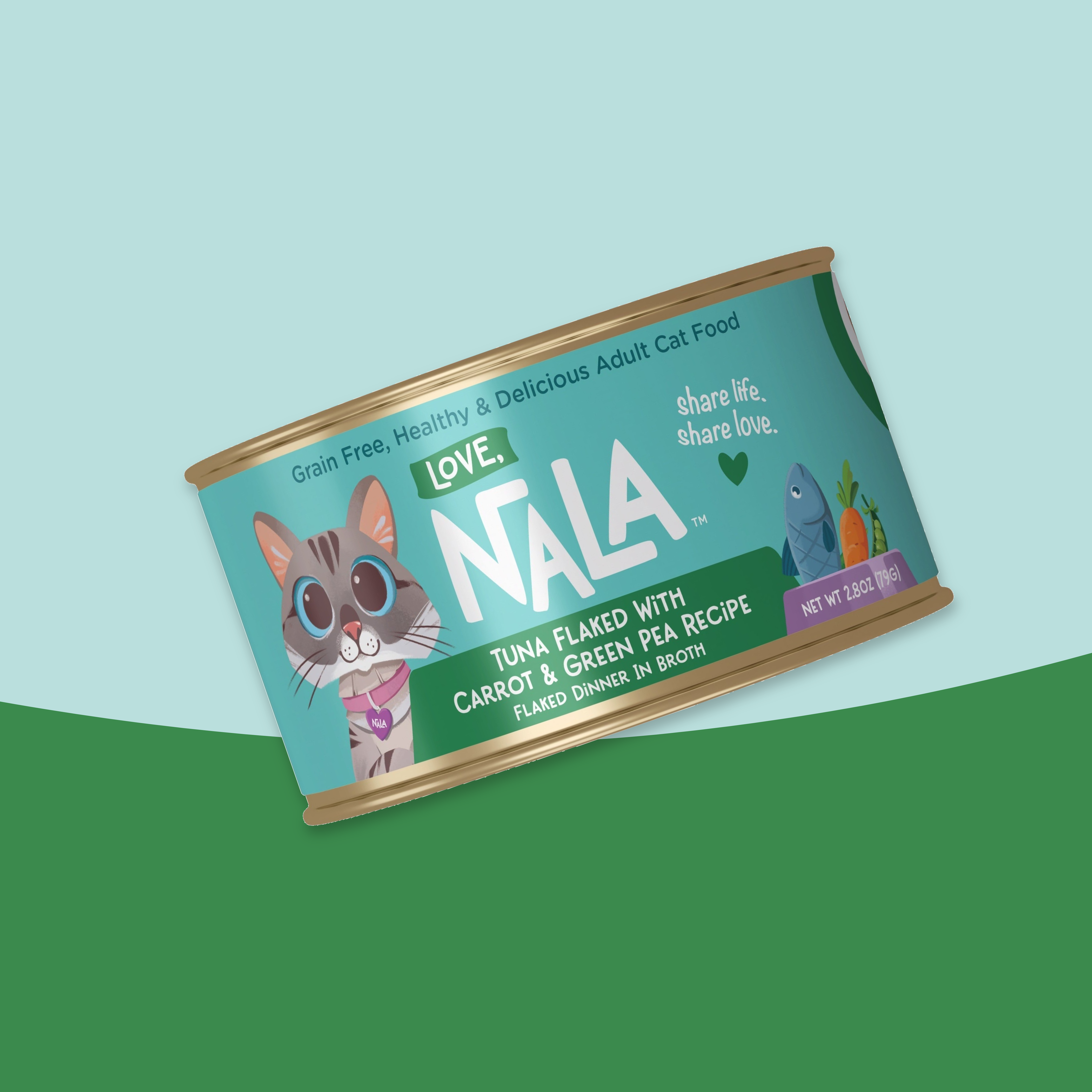 Tuna Flaked With Carrot & Green Pea Recipe Dinner In Broth Adult Cat Food, 2.8-oz