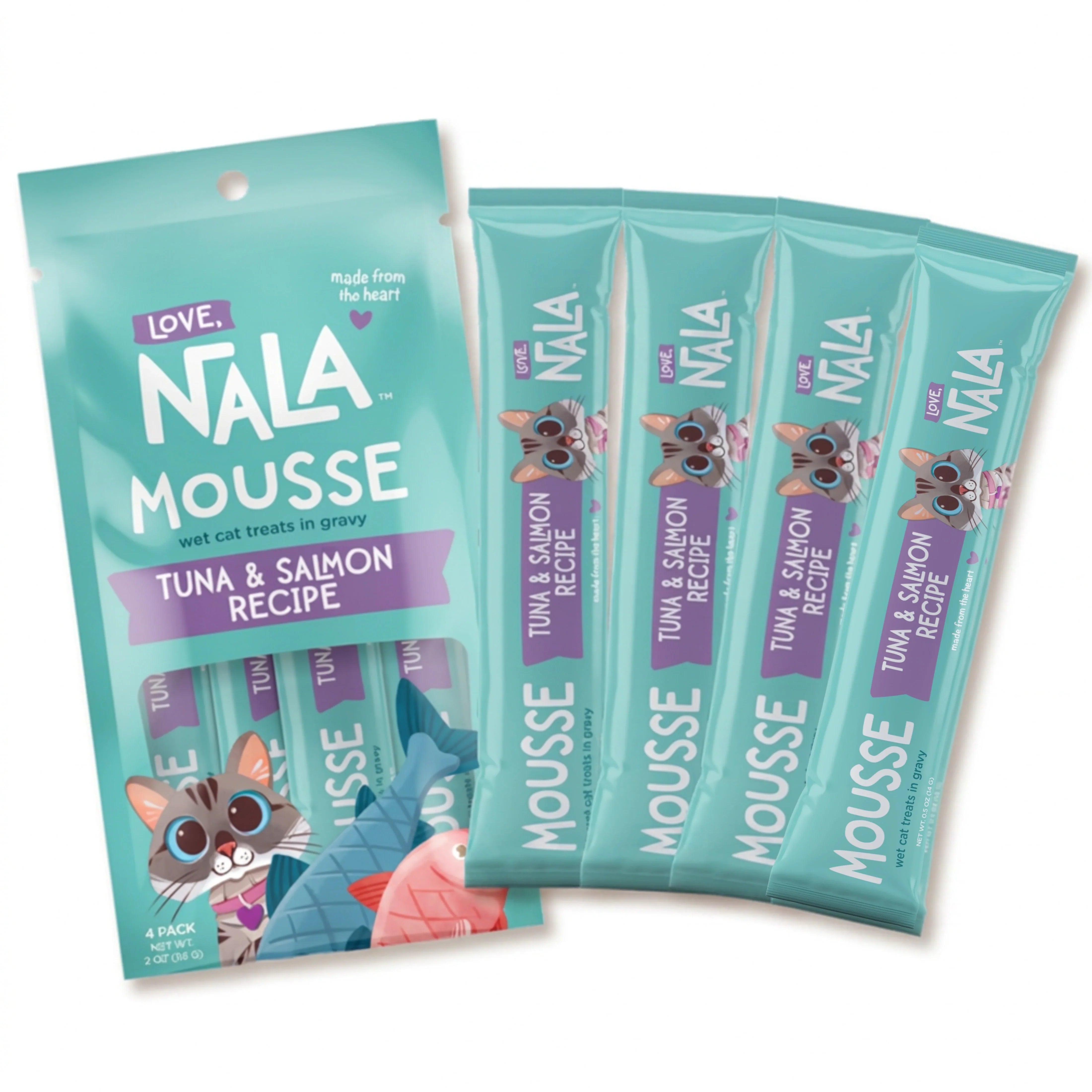 Tuna & Salmon Cat Treats, Pack of 4