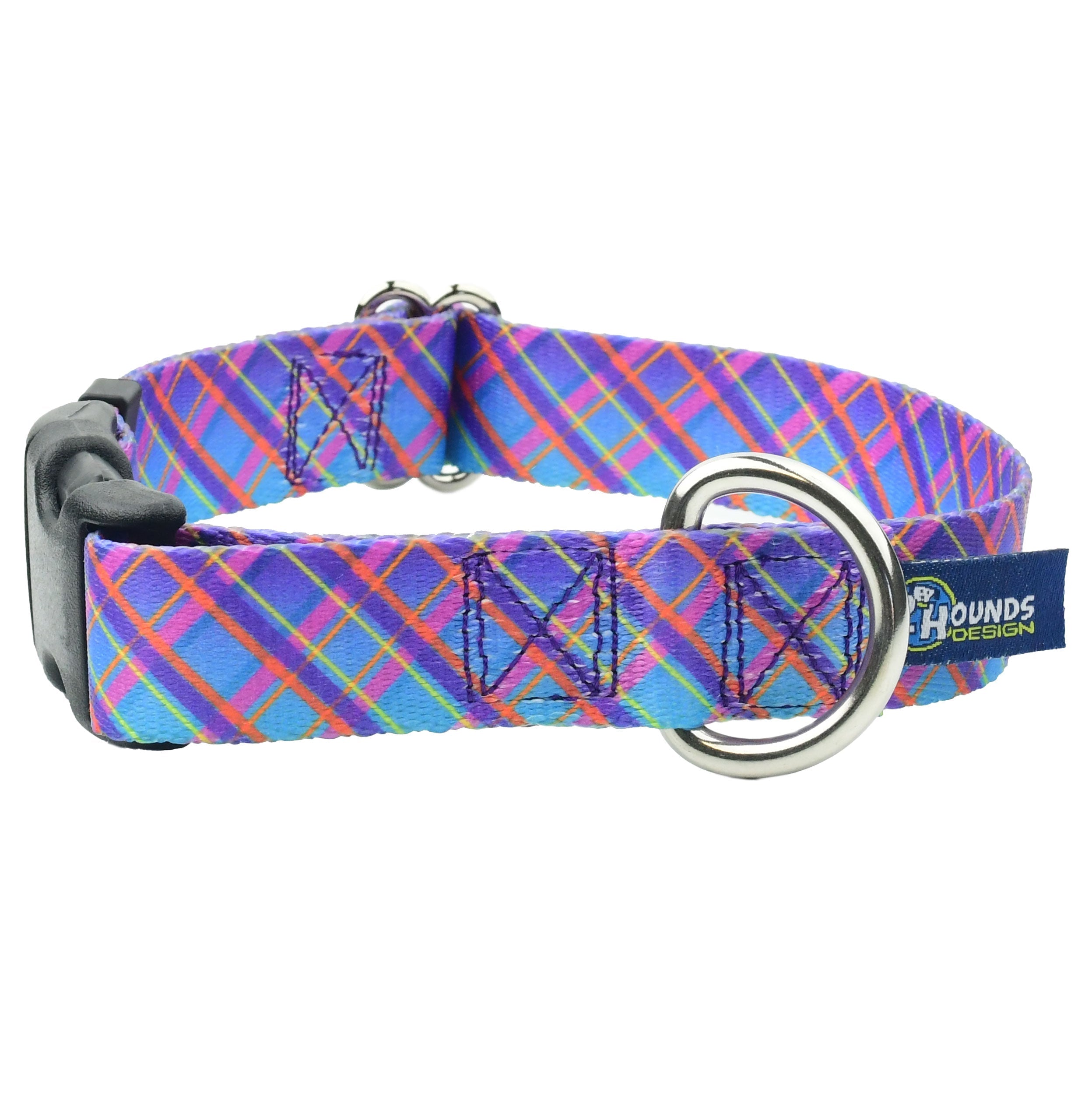 Twilight Glow Blue Plaid Dog Collar – EarthStyle