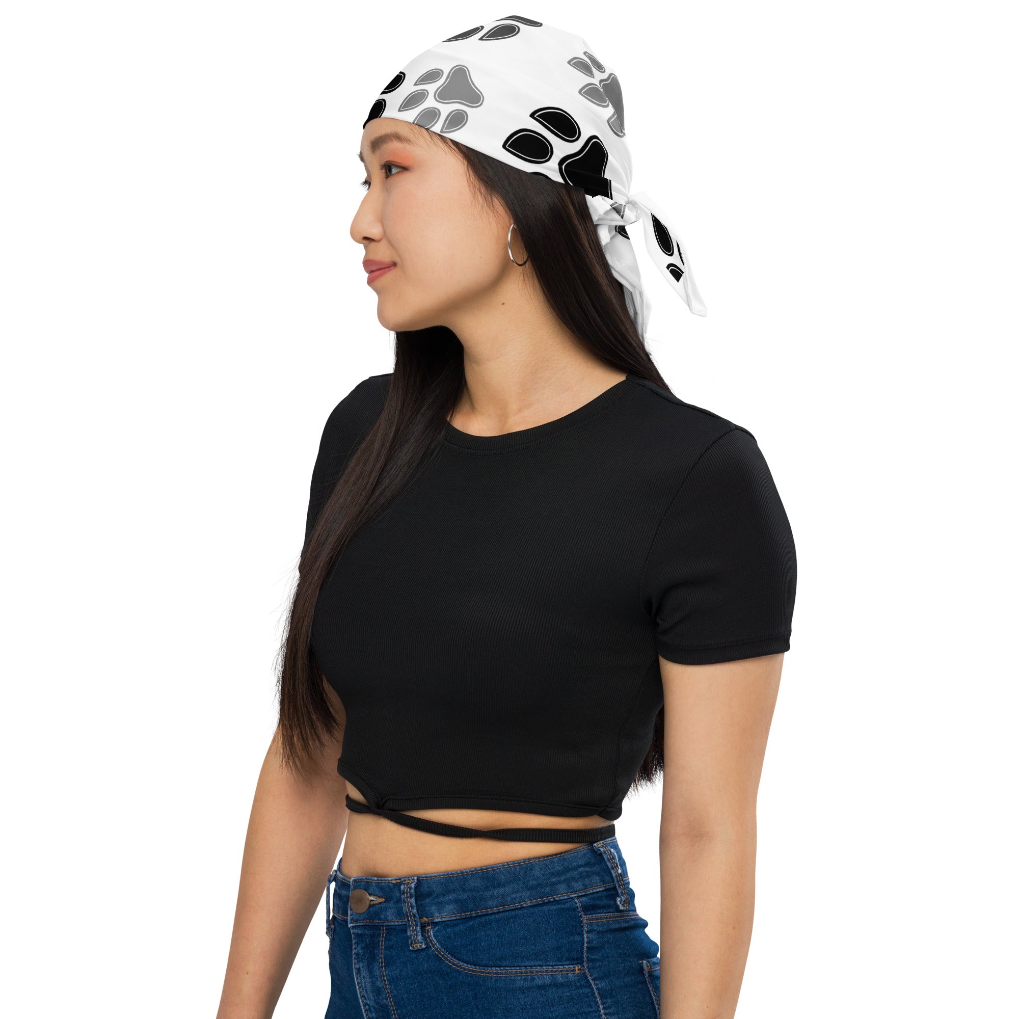 All-Over Paw Print Bandana