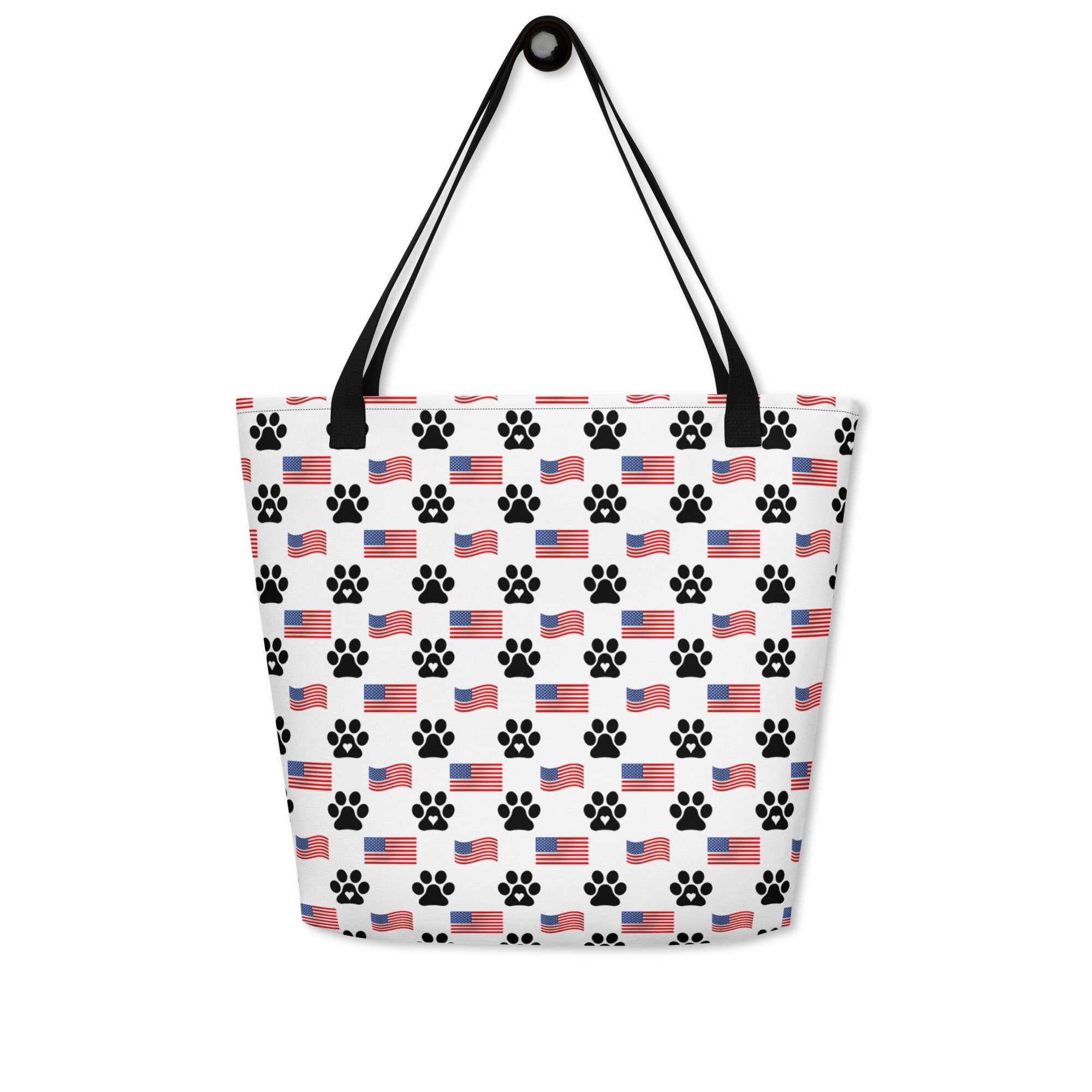 Flags N' Paws Large Tote Bag