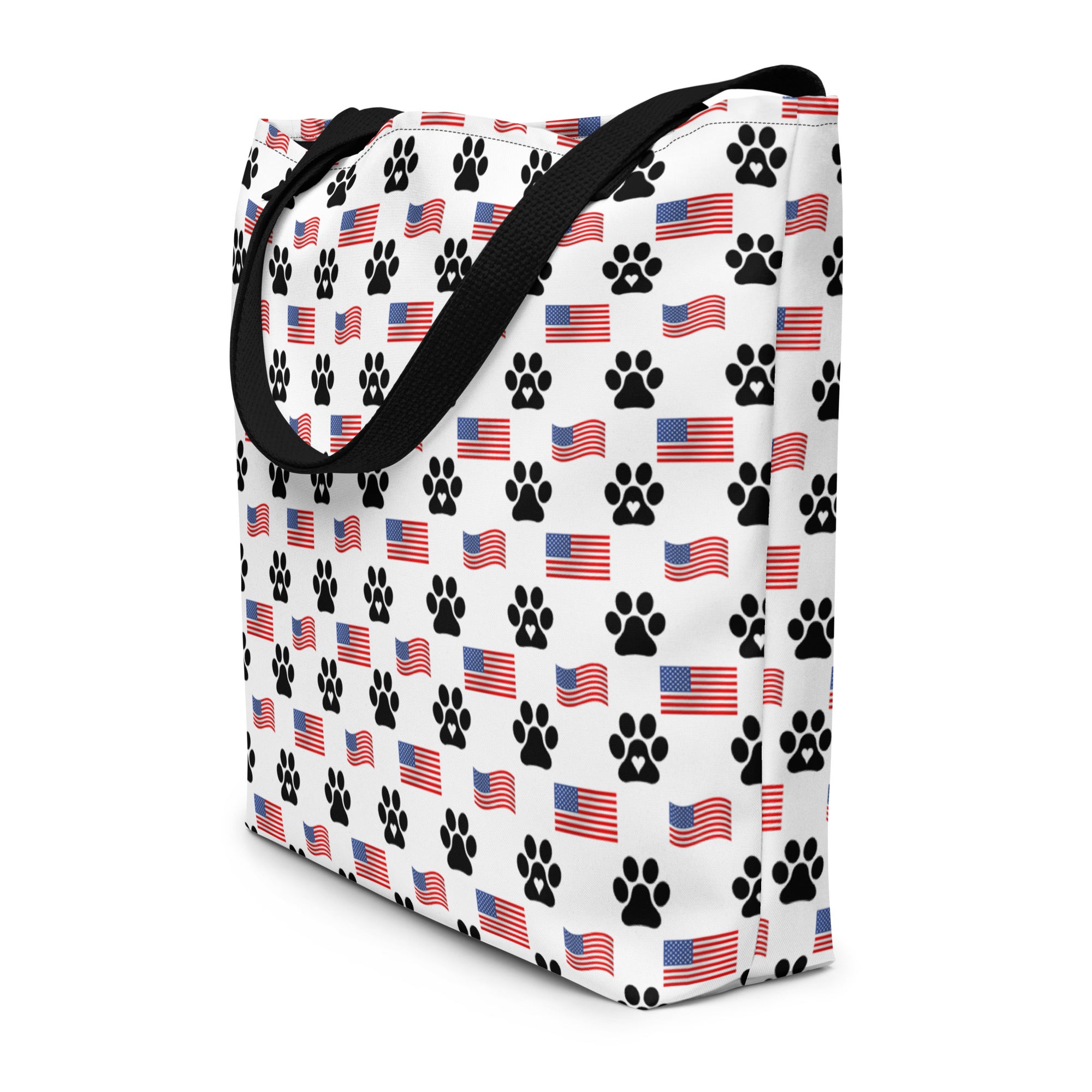 Flags N' Paws Large Tote Bag
