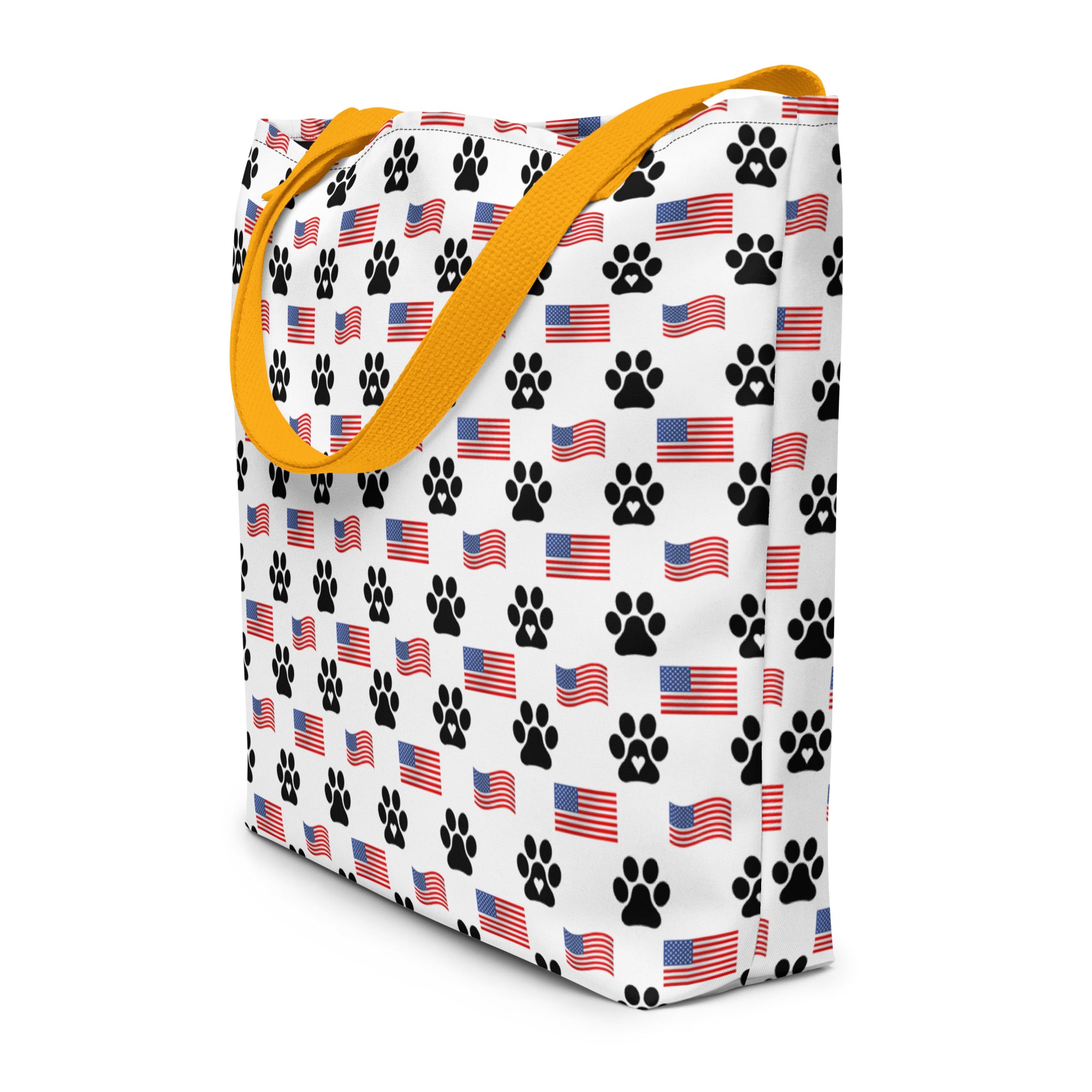 Flags N' Paws Large Tote Bag