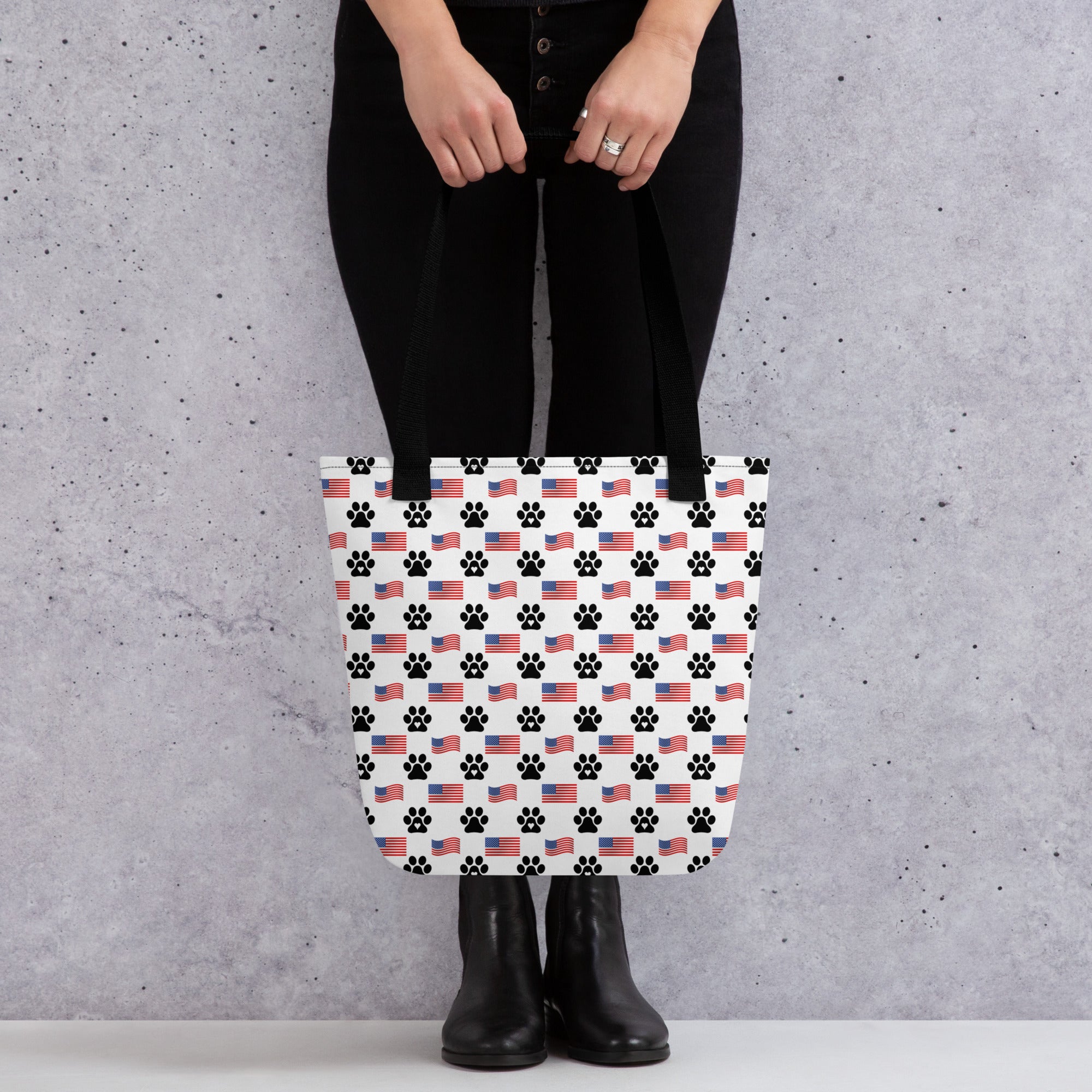 Flags N' Paws Tote Bag