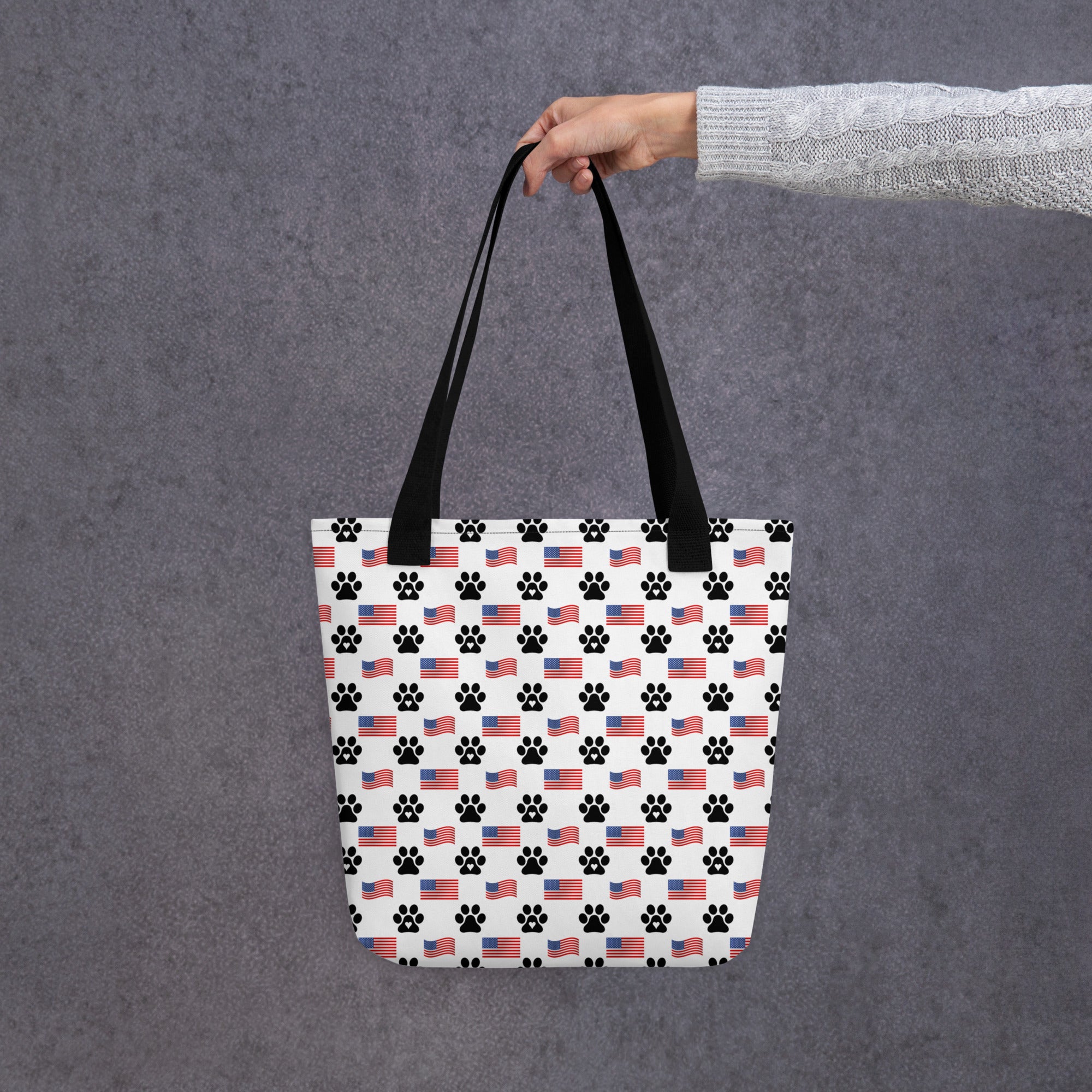 Flags N' Paws Tote Bag