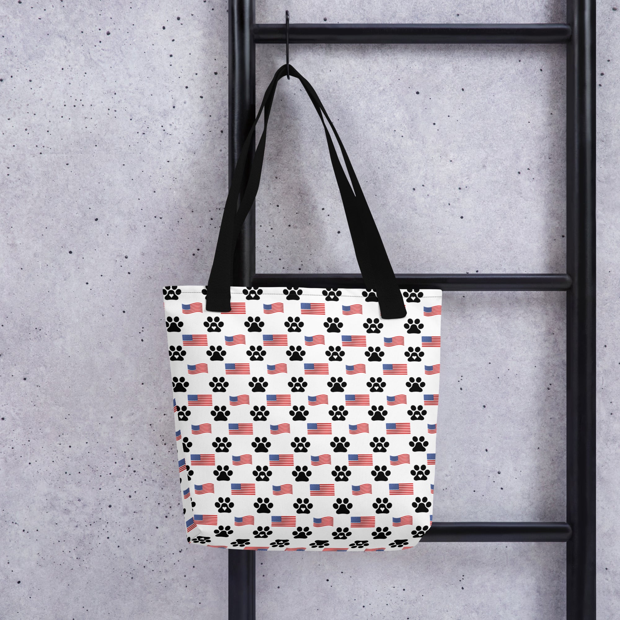 Flags N' Paws Tote Bag