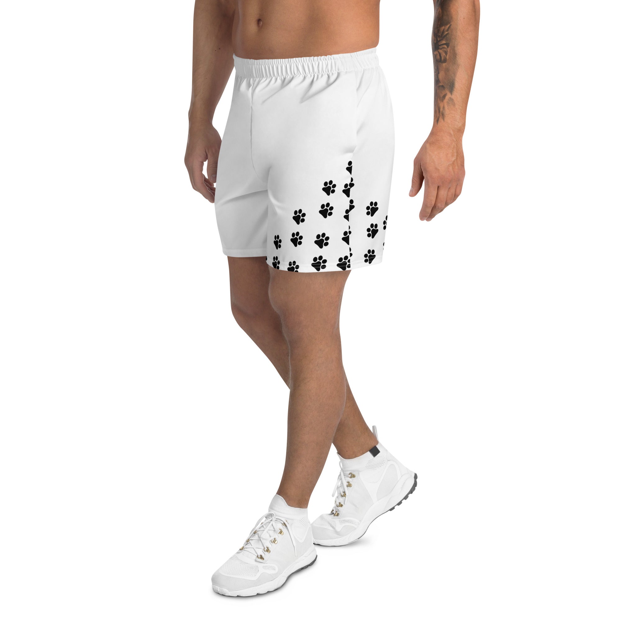 Men's Paw Print Athletic Long Shorts