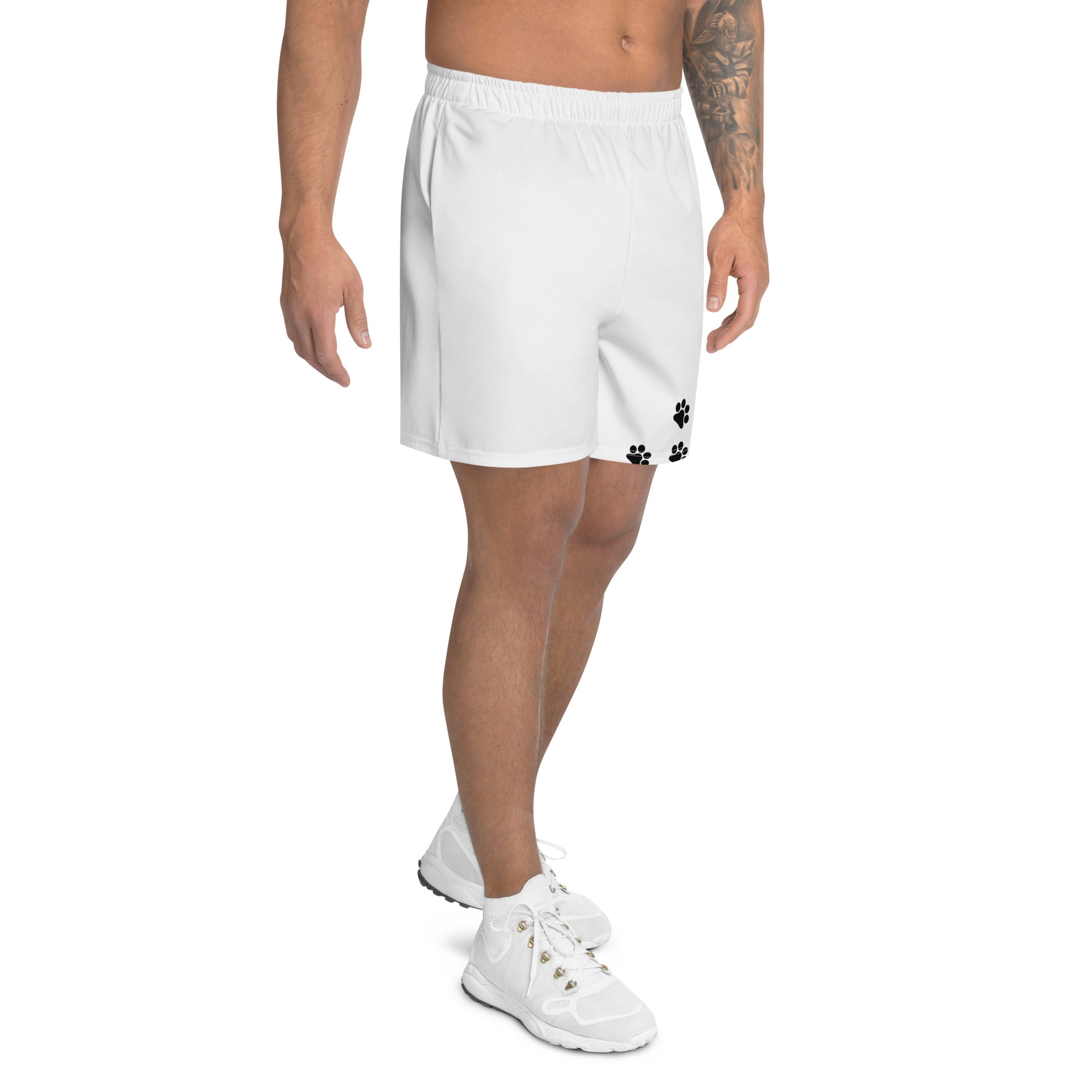 Men's Paw Print Athletic Long Shorts