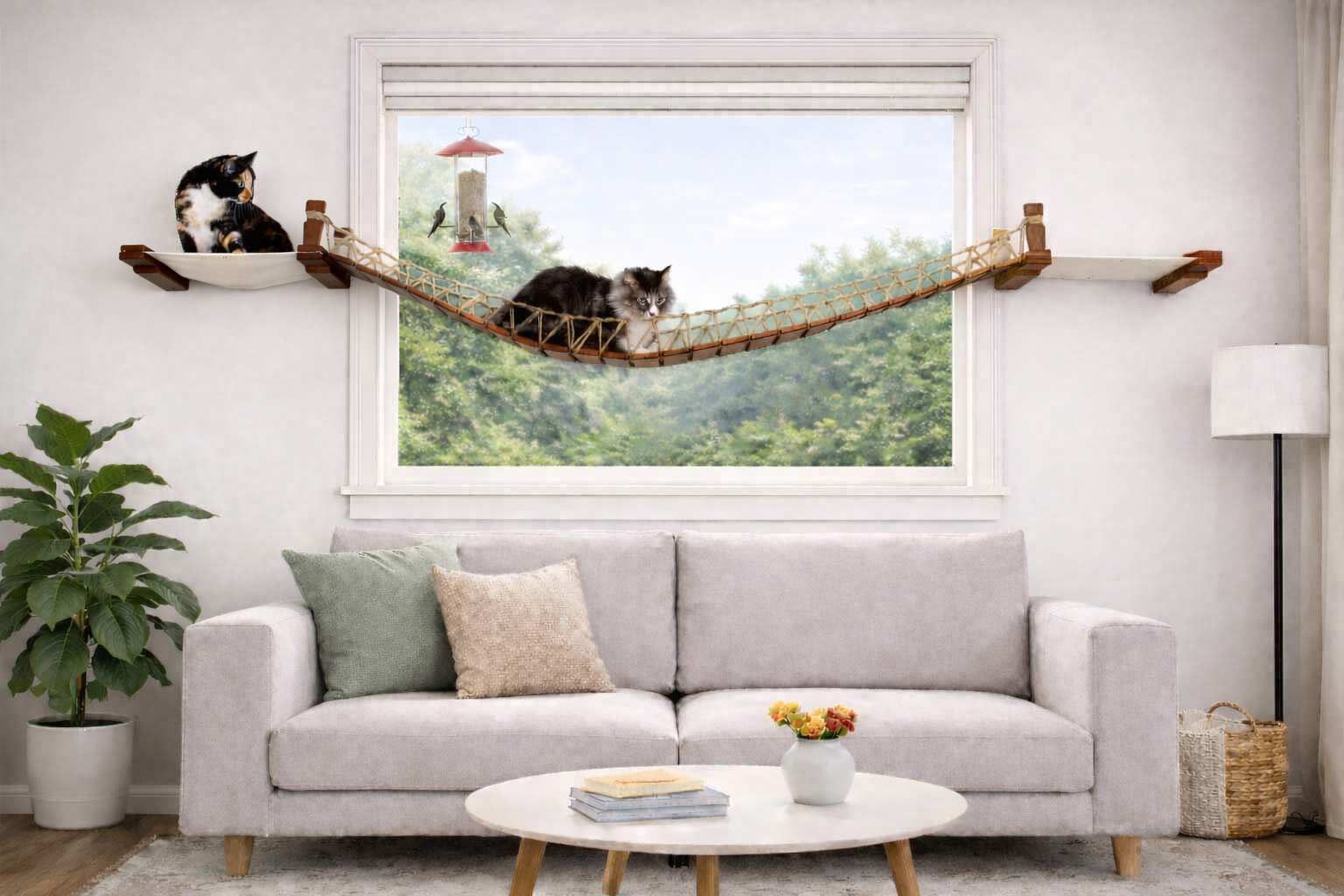 The Cat Bridge Lounge (For Wall) - by Catastrophic Creations