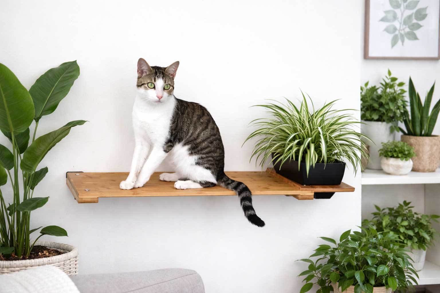 Planter Cat Shelf - for Cat Safe Plants - by Catastrophic Creations