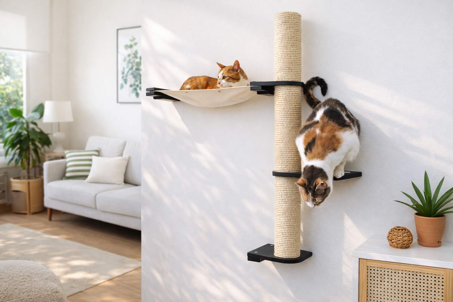 The Crow's Nest: High, Tall Cat Tree/Hammock - by Catastrophic Creations