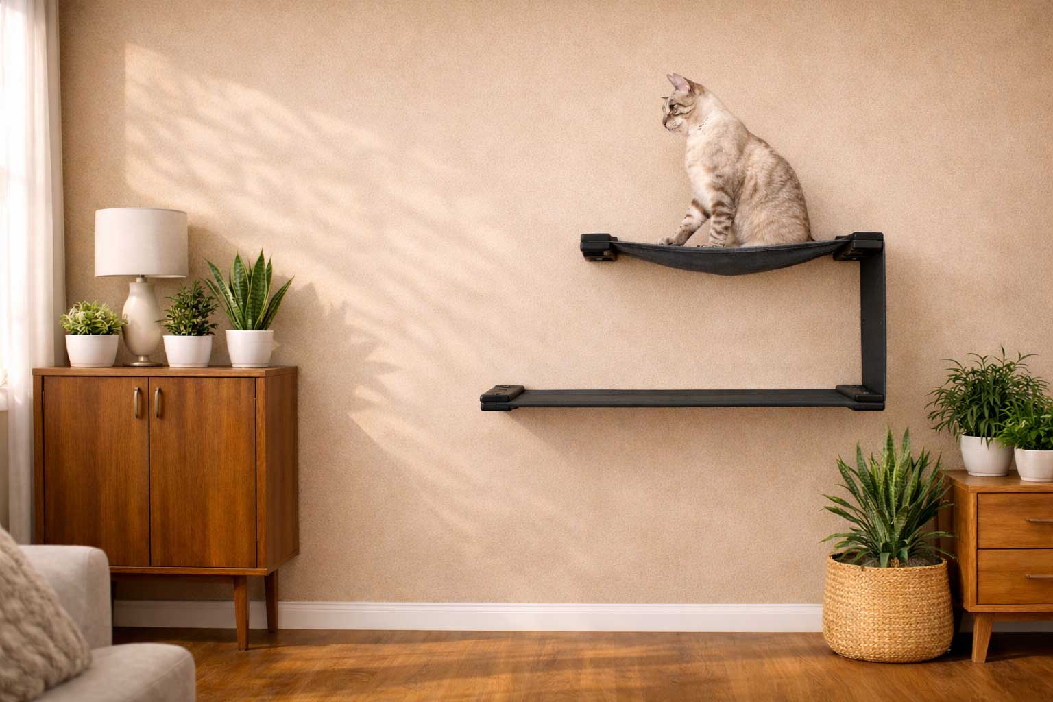 The Double Decker Hanging Cat Hammock Bed - by Catastrophic Creations