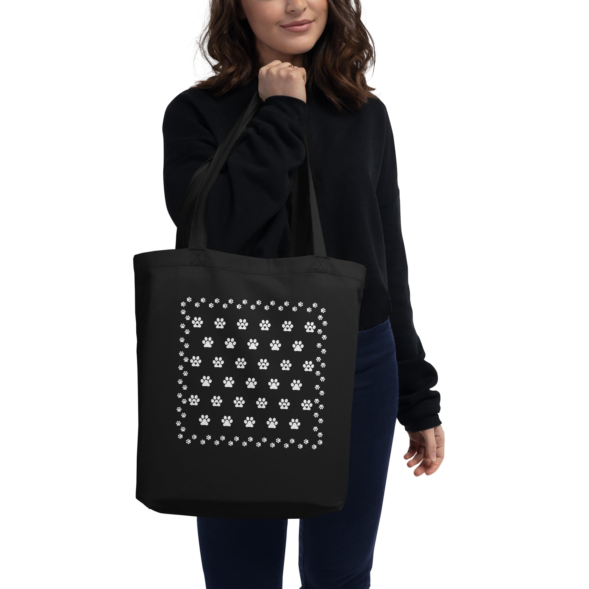 Black Pawful Eco Tote Bag