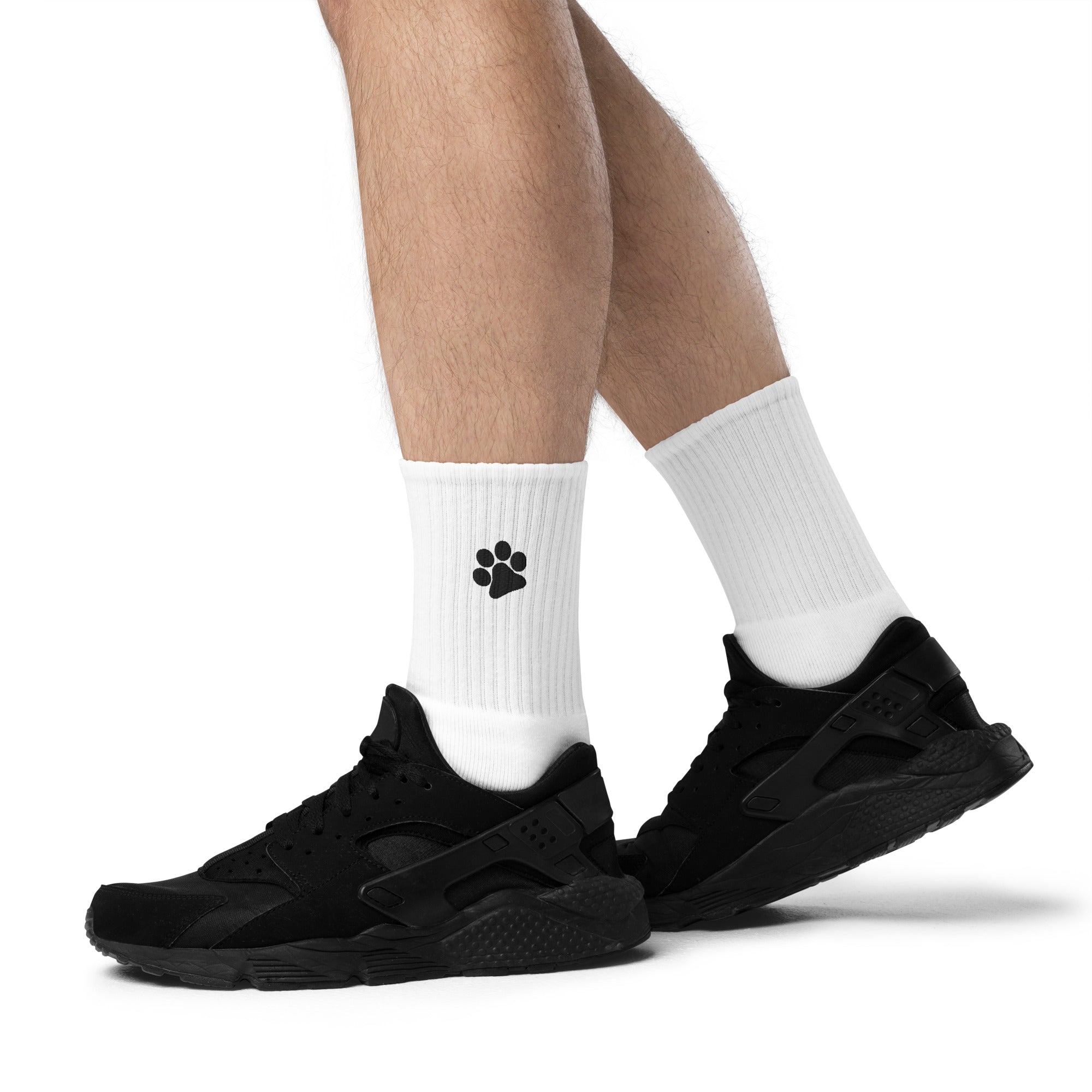 Paw Print Embroidered Socks
