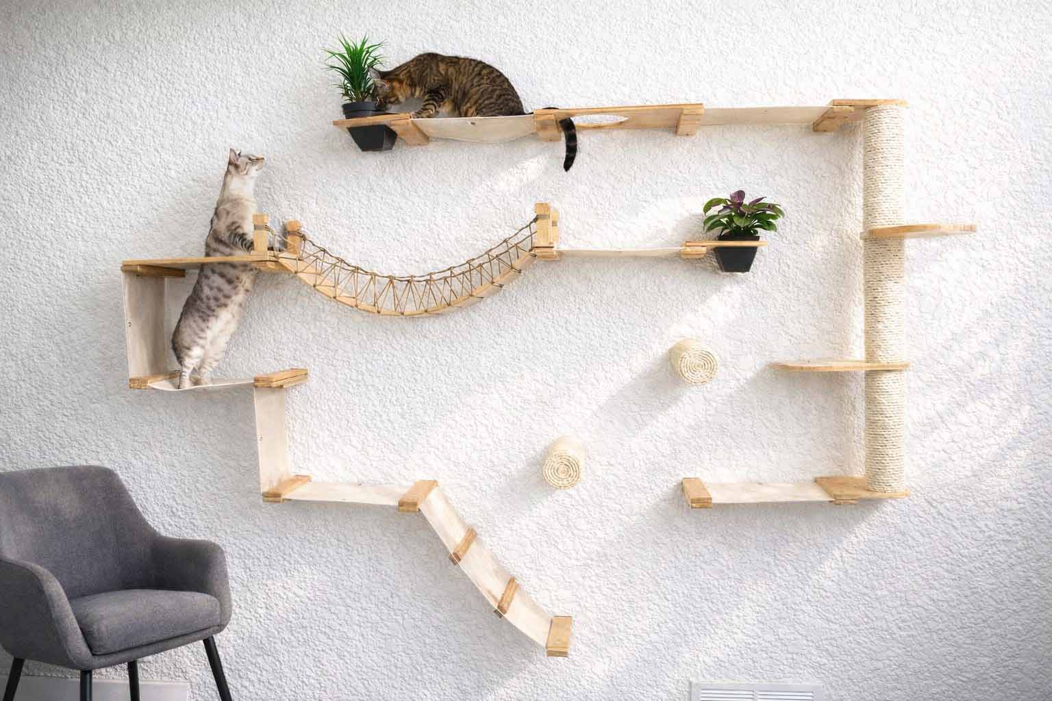 The Juggernaut (Wall-Mounted Cat Tree/Condo) - by Catastrophic Creations