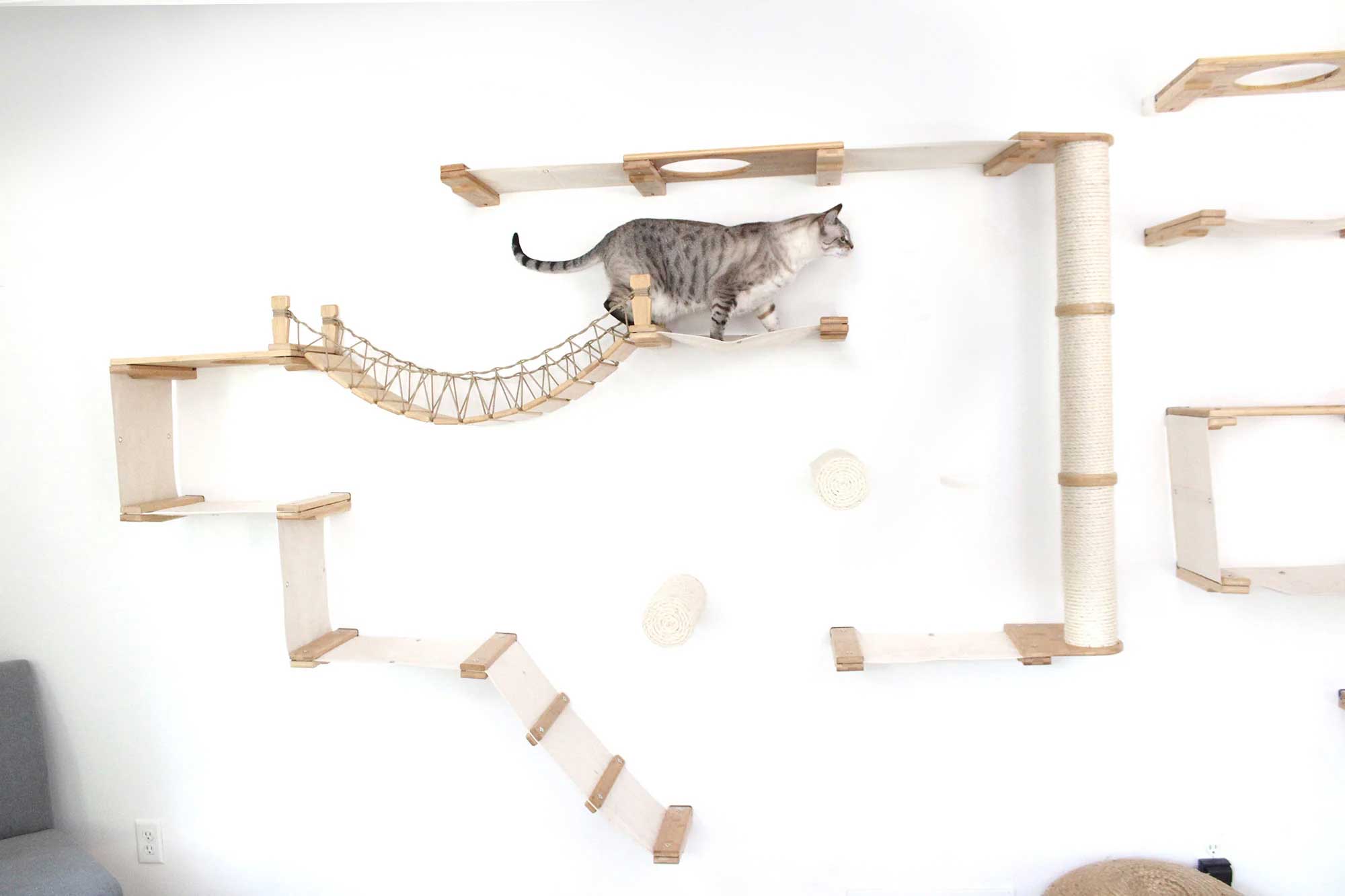 The Juggernaut (Wall-Mounted Cat Tree/Condo) - by Catastrophic Creations