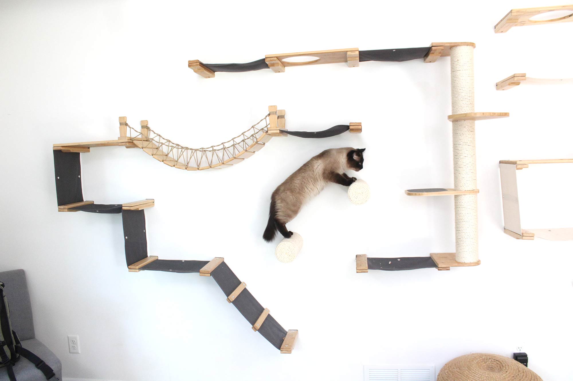 The Juggernaut (Wall-Mounted Cat Tree/Condo) - by Catastrophic Creations