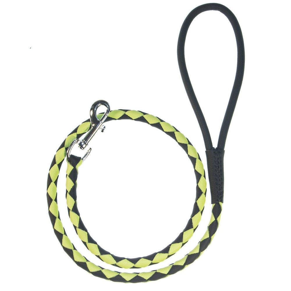 Soft Leather Dual-Color Braided Round Lead