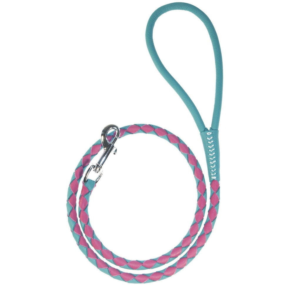 Soft Leather Dual-Color Braided Round Lead