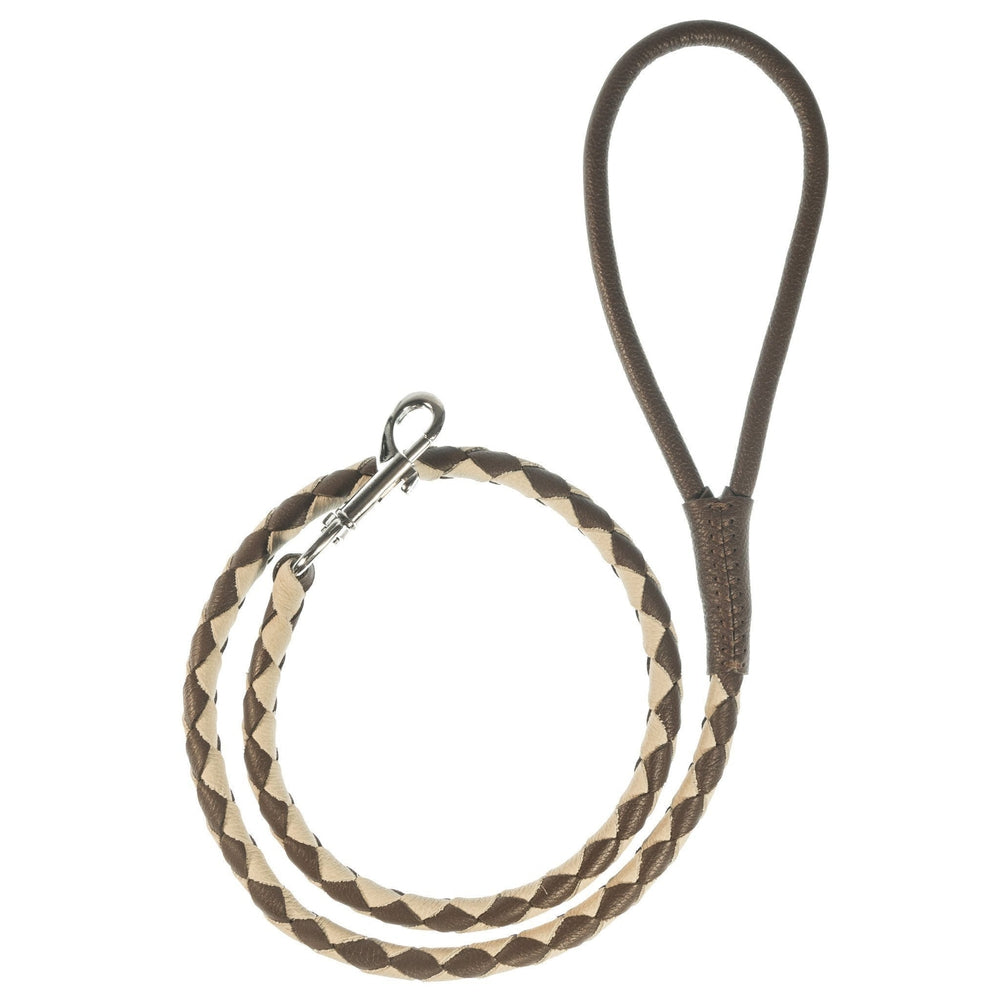 Soft Leather Dual-Color Braided Round Lead