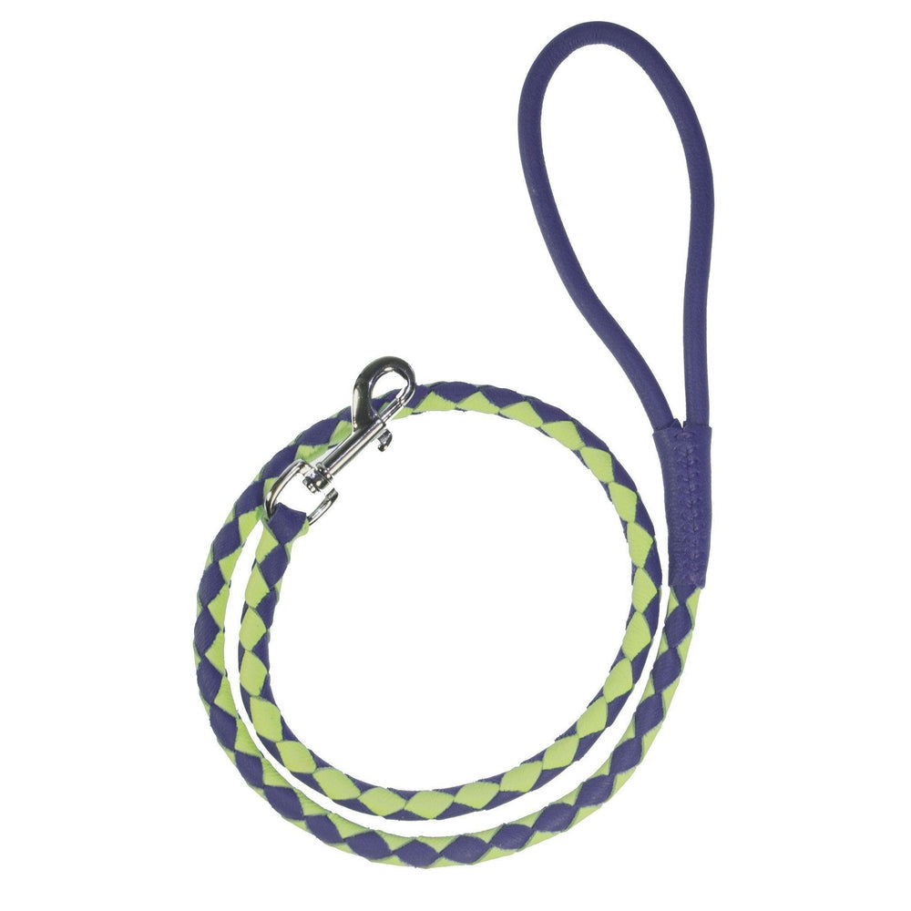 Soft Leather Dual-Color Braided Round Lead
