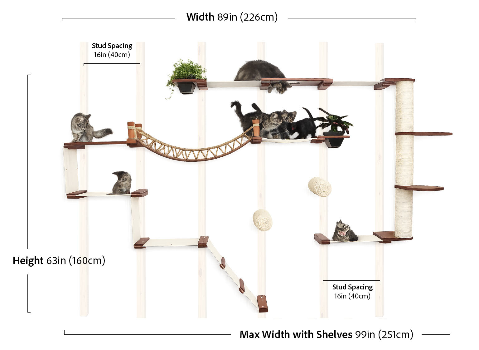 The Juggernaut (Wall-Mounted Cat Tree/Condo) - by Catastrophic Creations