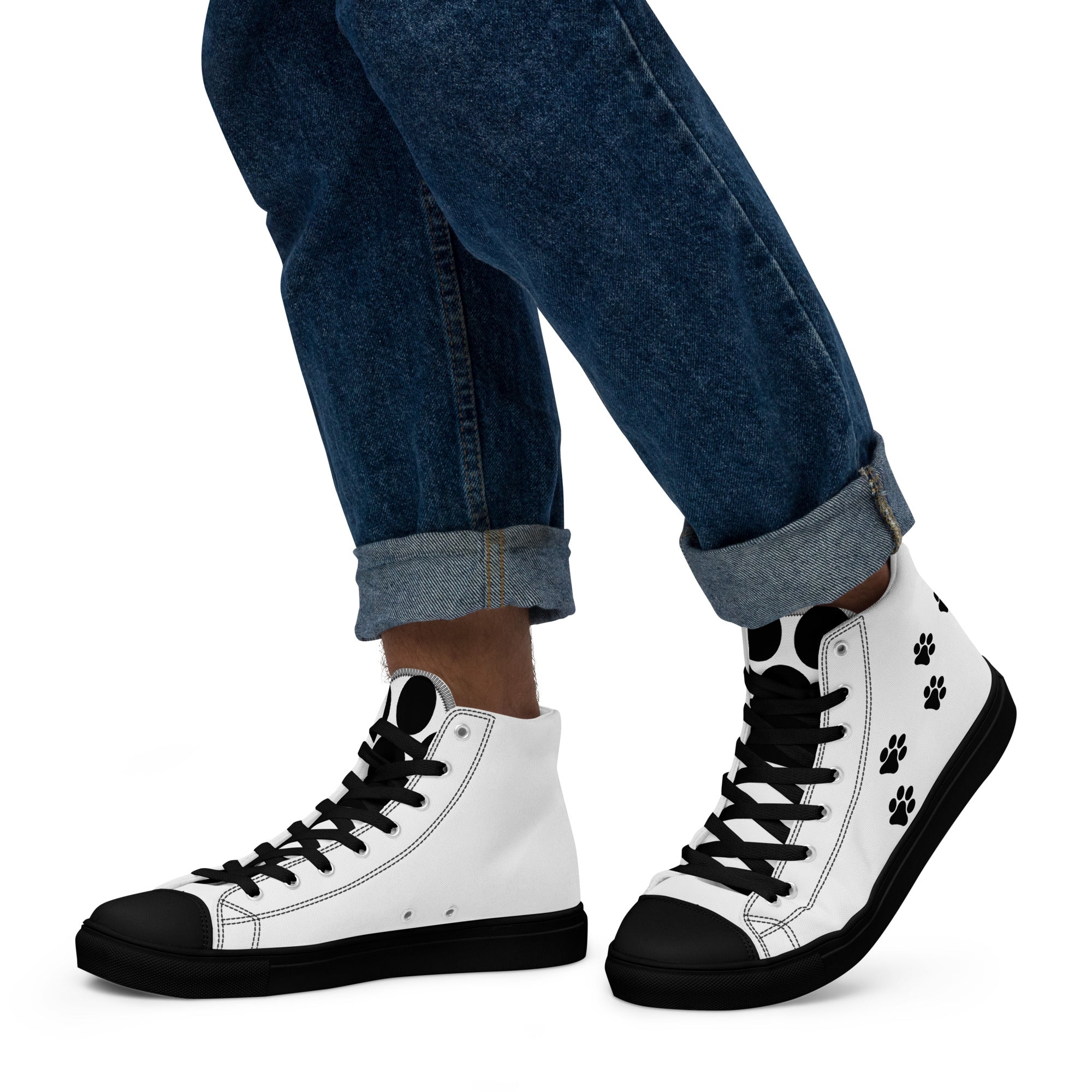 Men’s Paw Print High Top Shoes