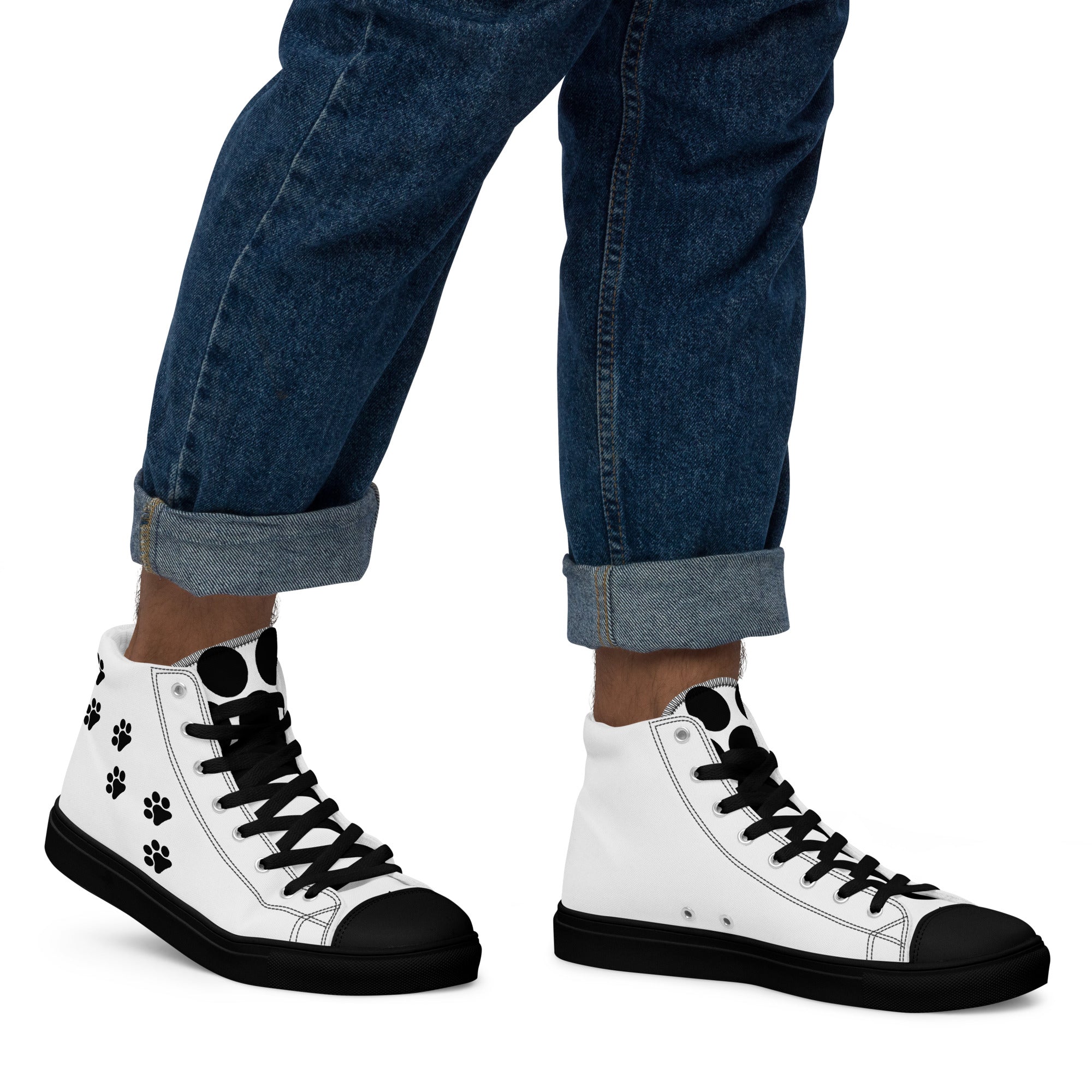 Men’s Paw Print High Top Shoes