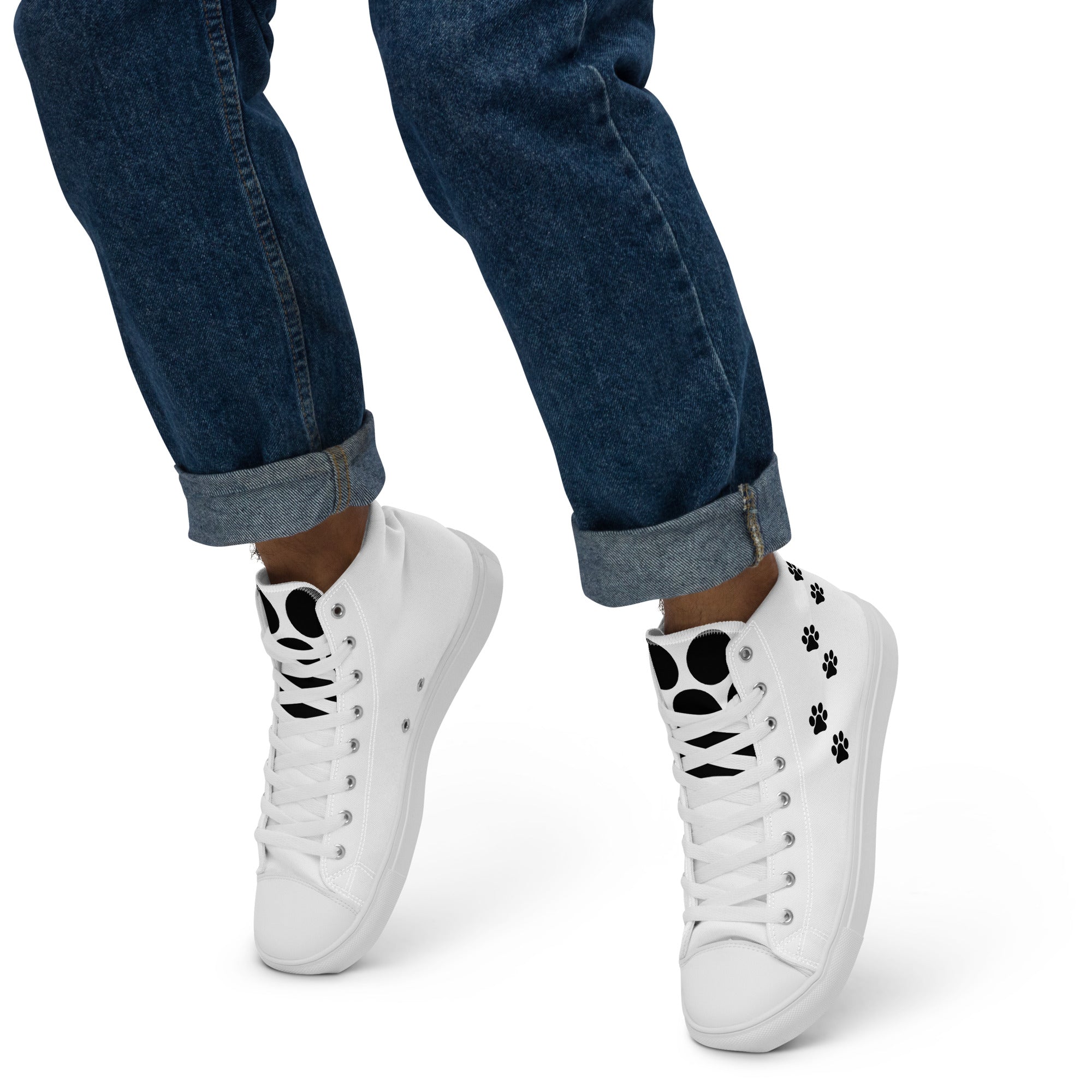 Men’s Paw Print High Top Shoes