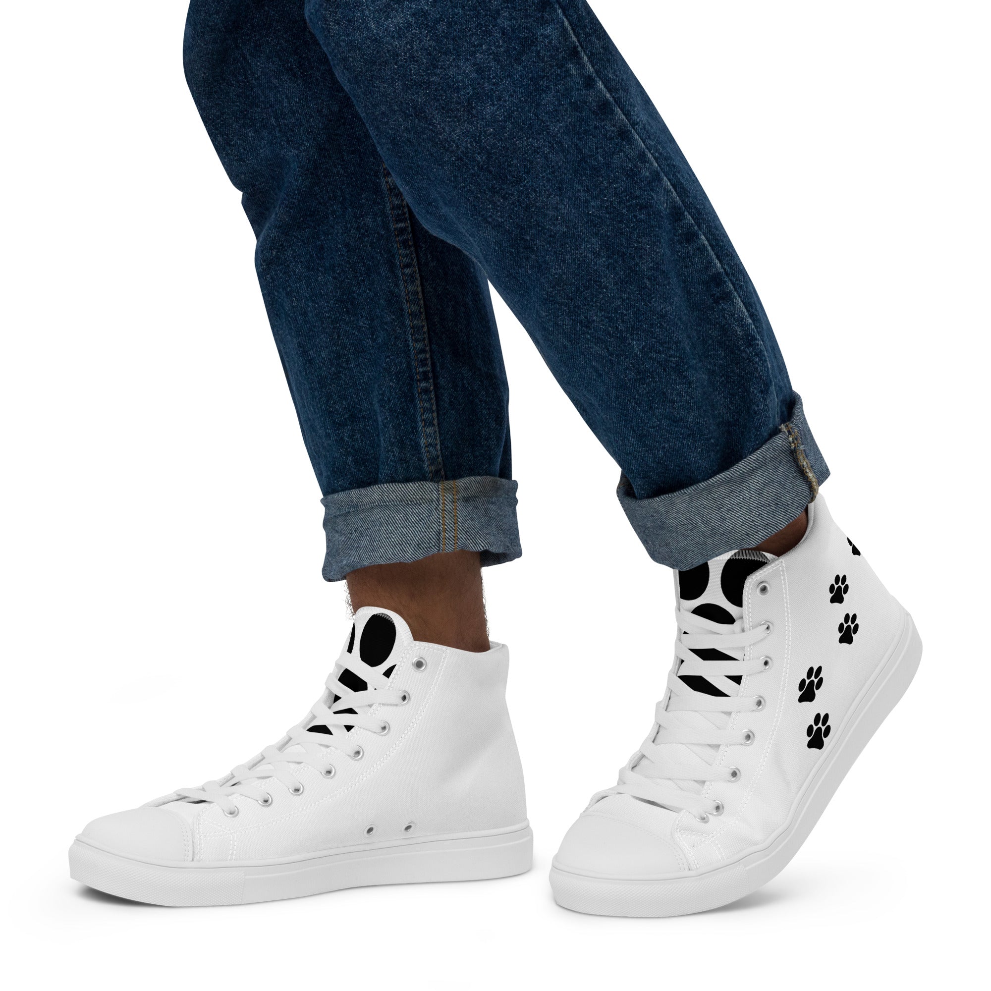Men’s Paw Print High Top Shoes