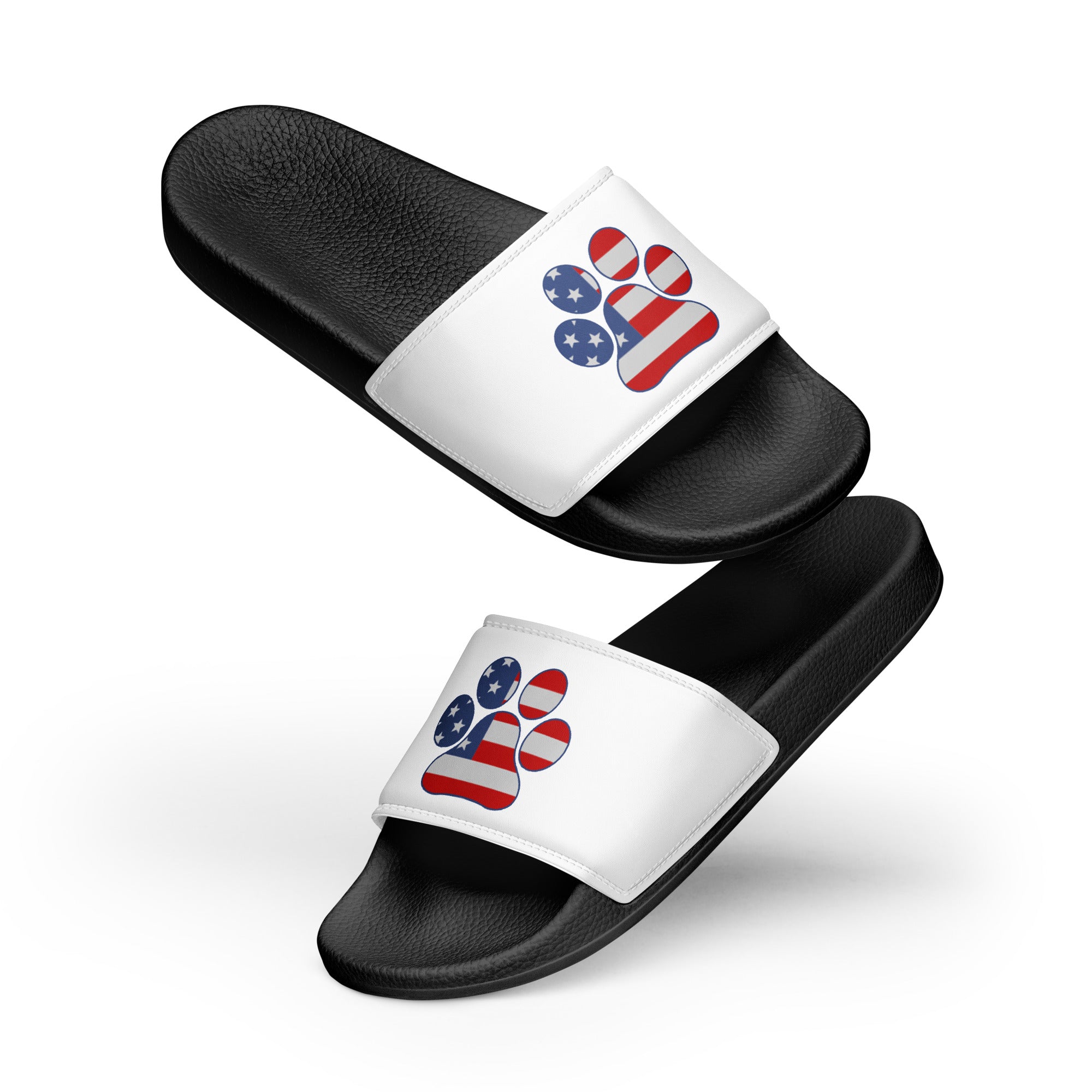 Men’s Black Paw Slides