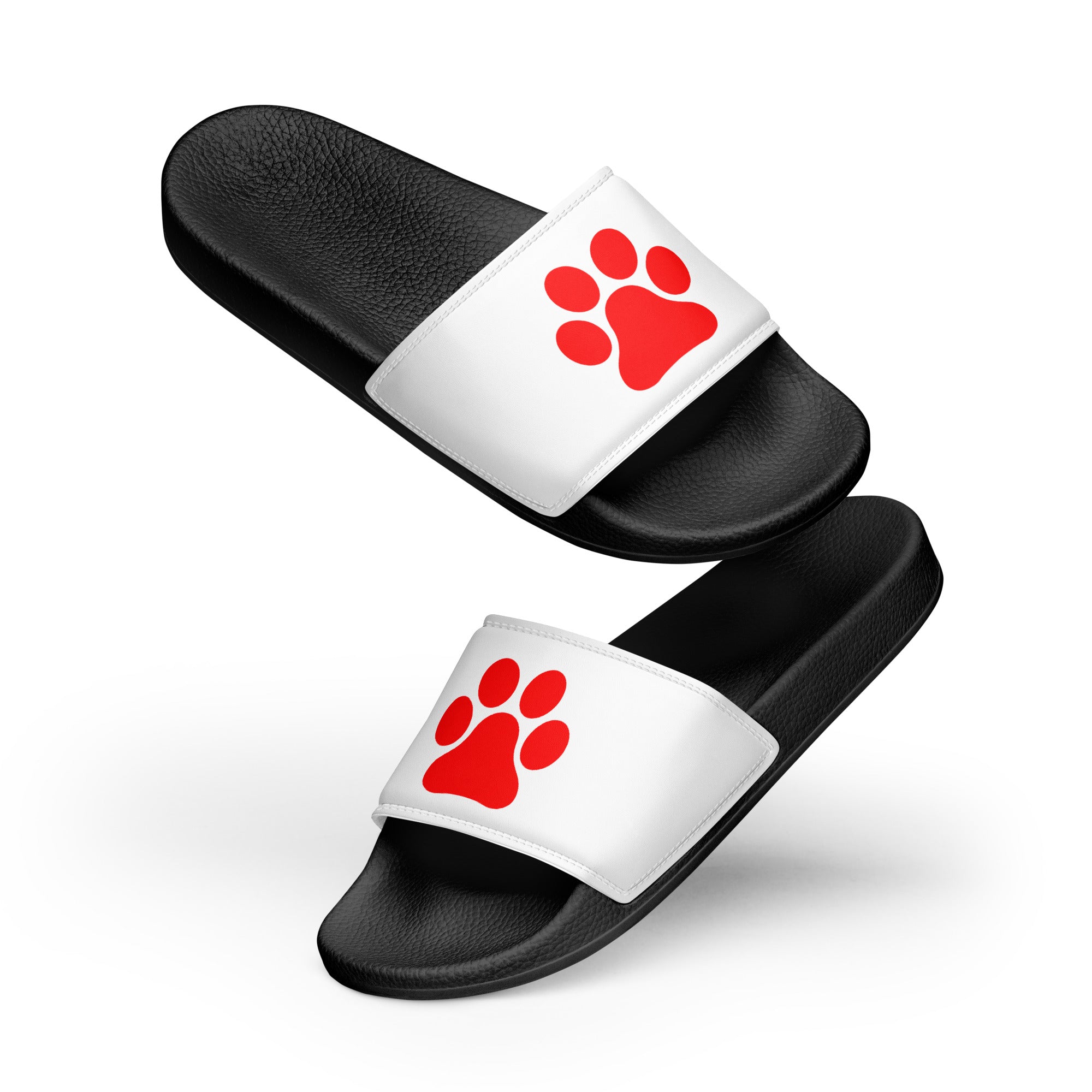 Men’s Black Paw Slides