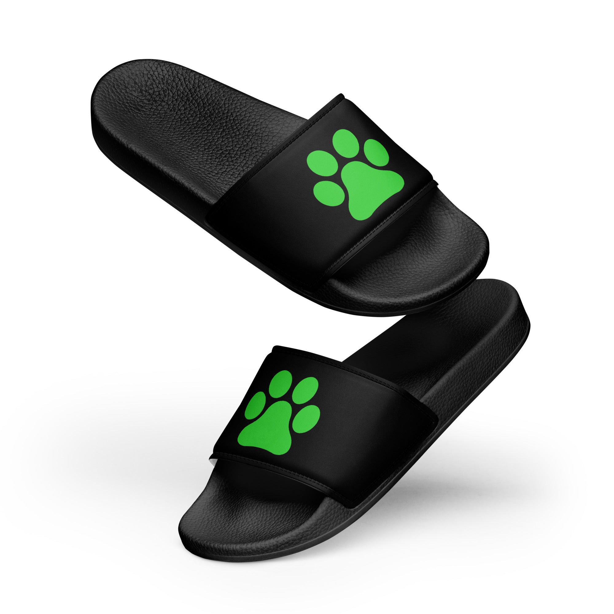 Men’s Black Paw Slides