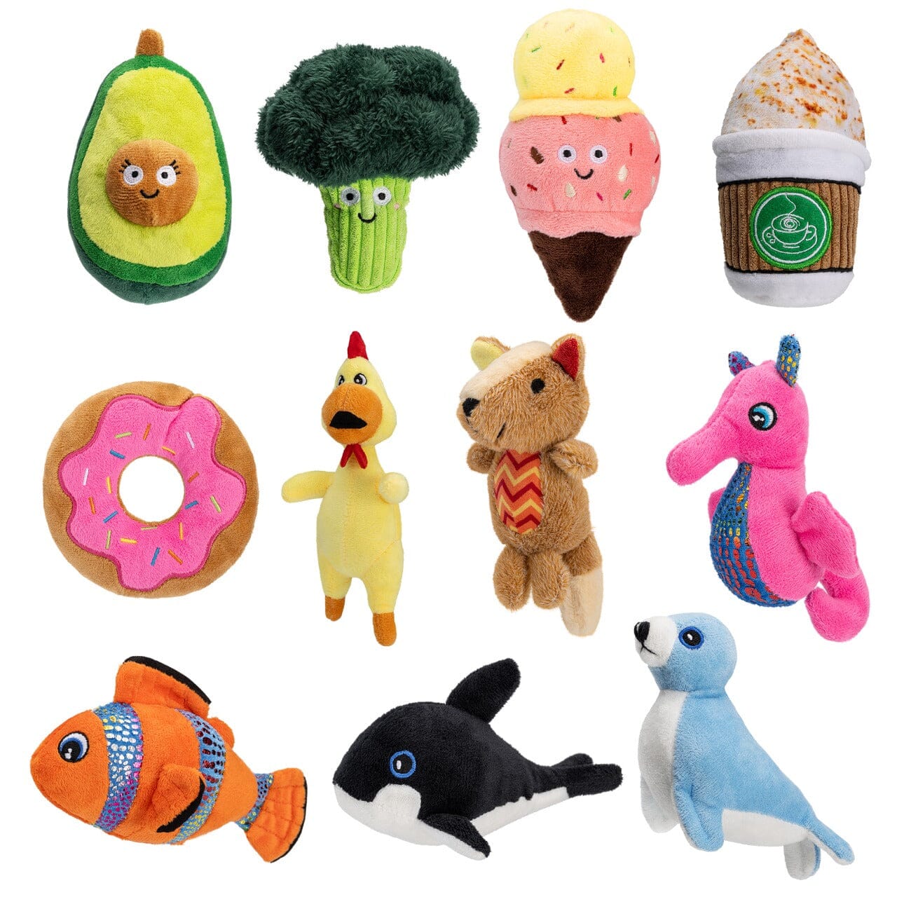 NEW 6" Mini Squeaky Dog Toy Collection