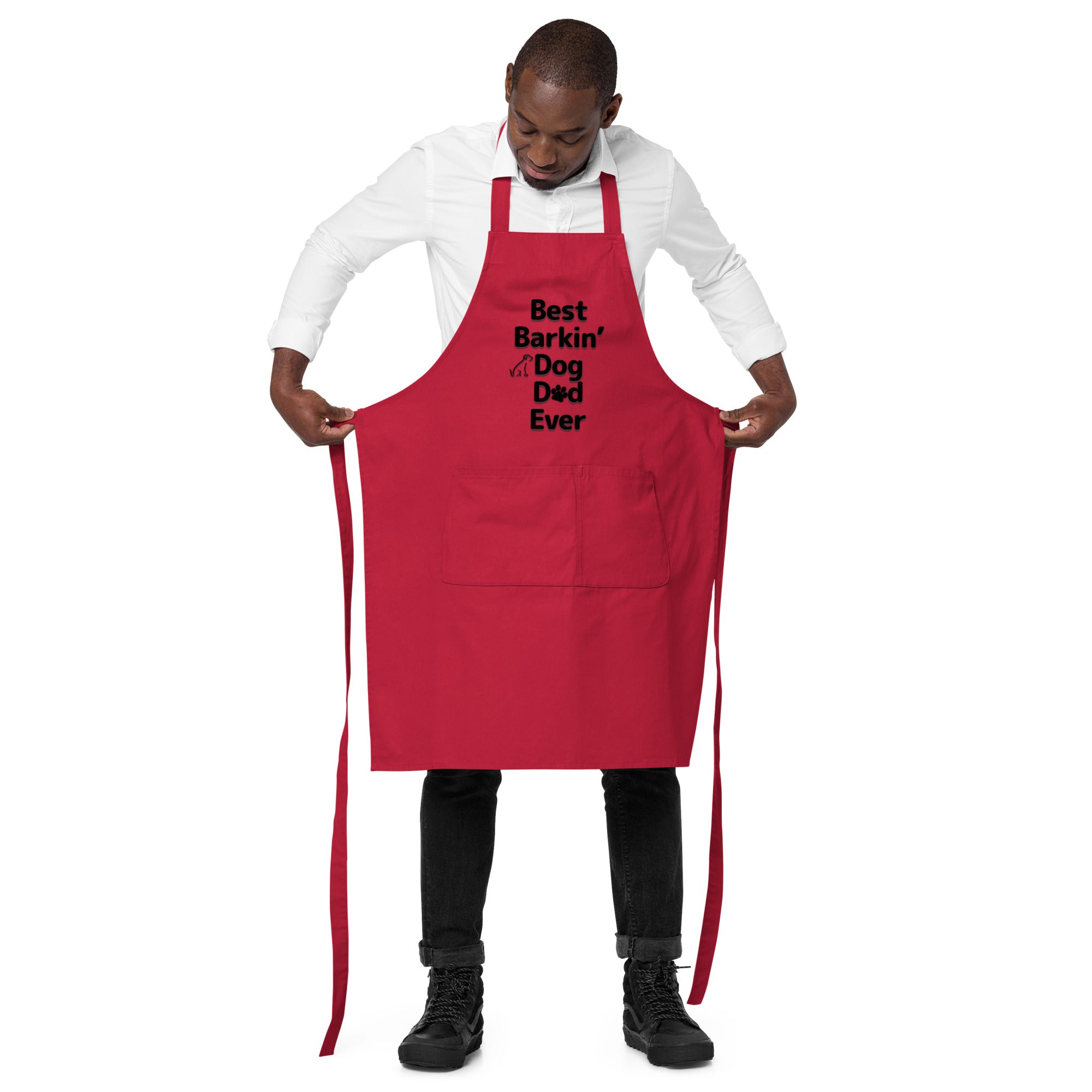 Best Barkin' Dog Dad Organic Cotton Apron V2