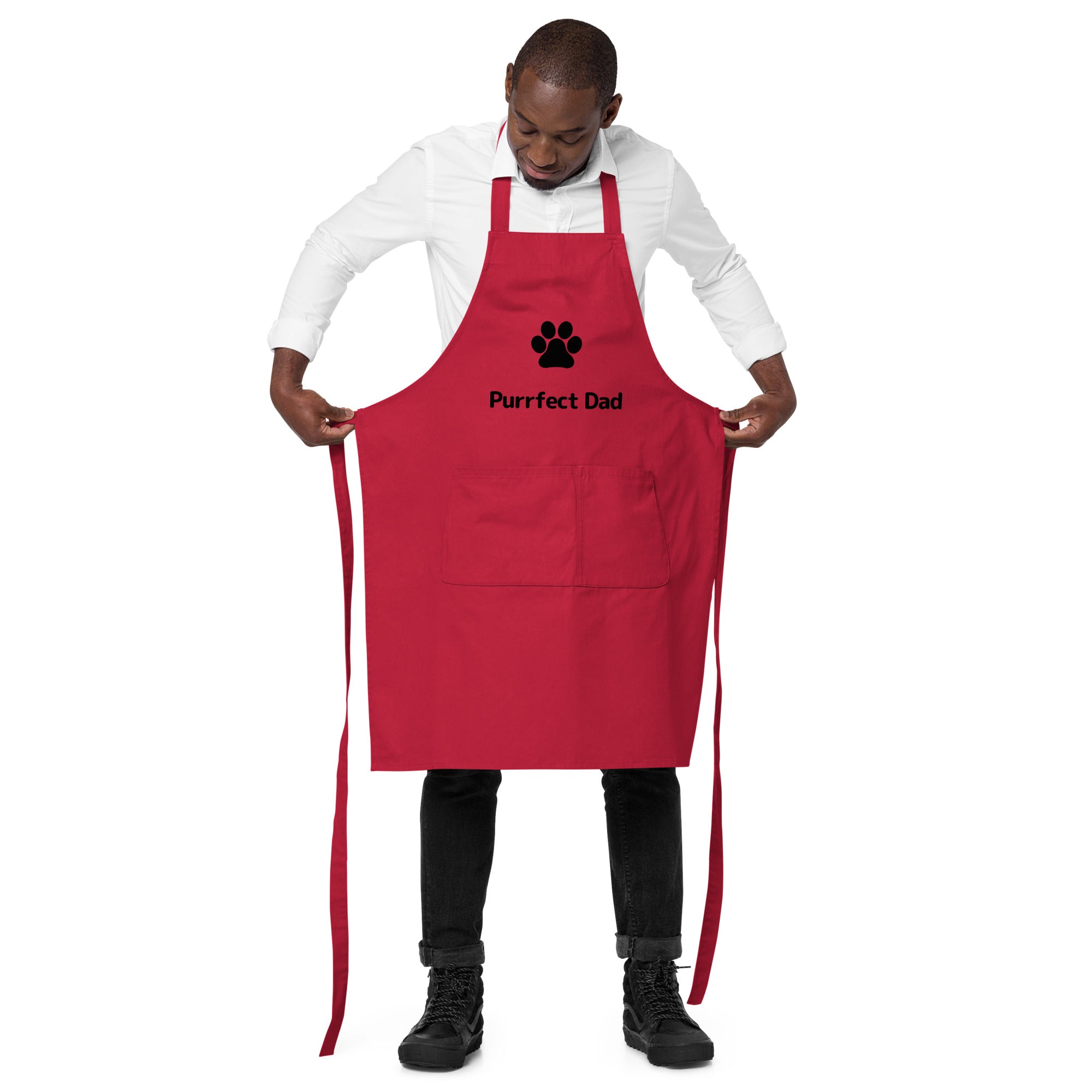 Purrfect Dad Paw Organic Cotton Apron