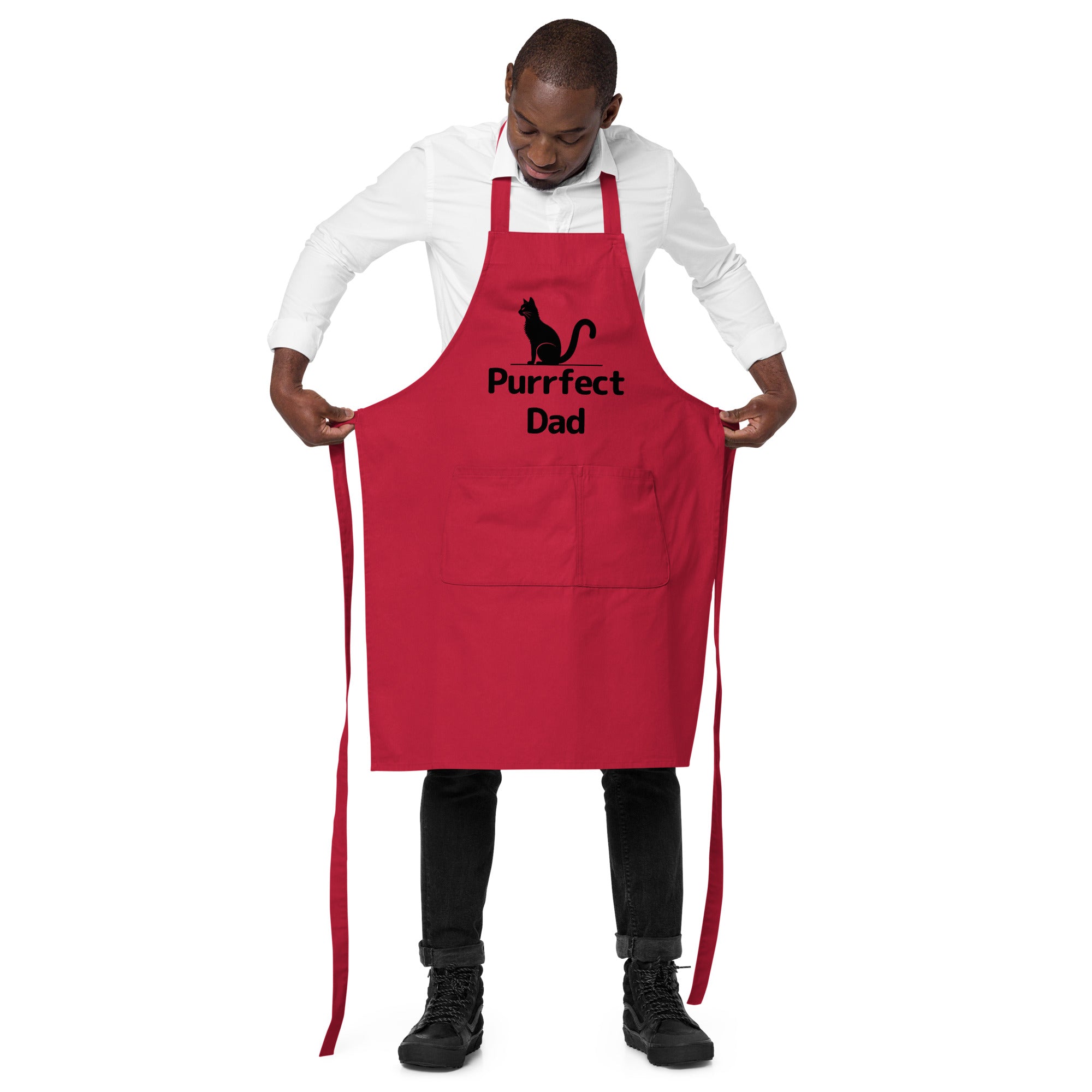 Purrfect Cat Dad Organic Cotton Apron