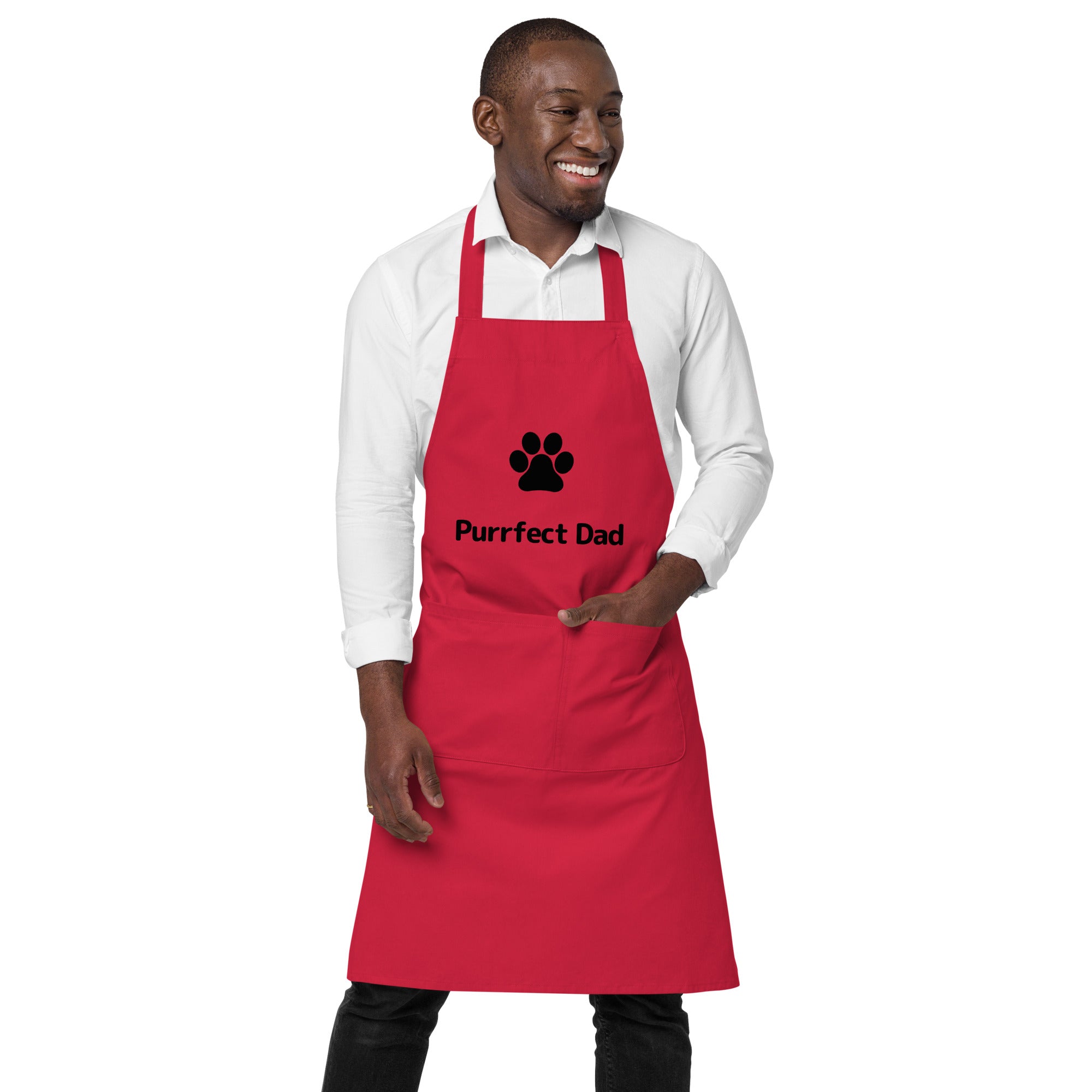 Purrfect Dad Paw Organic Cotton Apron