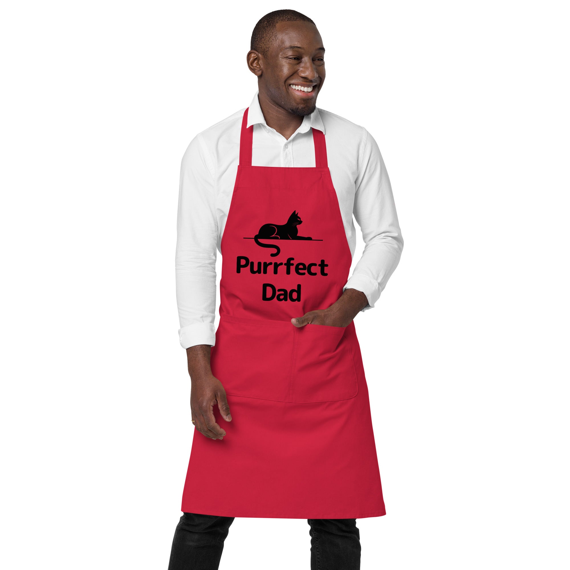 Purrfect Cat Dad V2 Organic Cotton Apron
