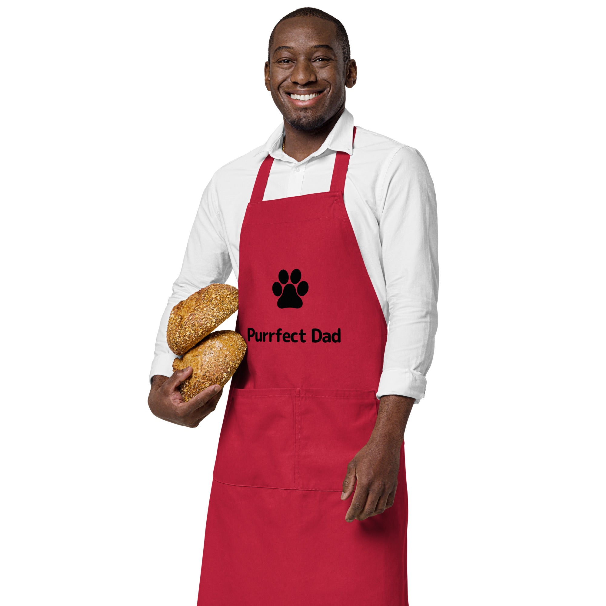 Purrfect Dad Paw Organic Cotton Apron