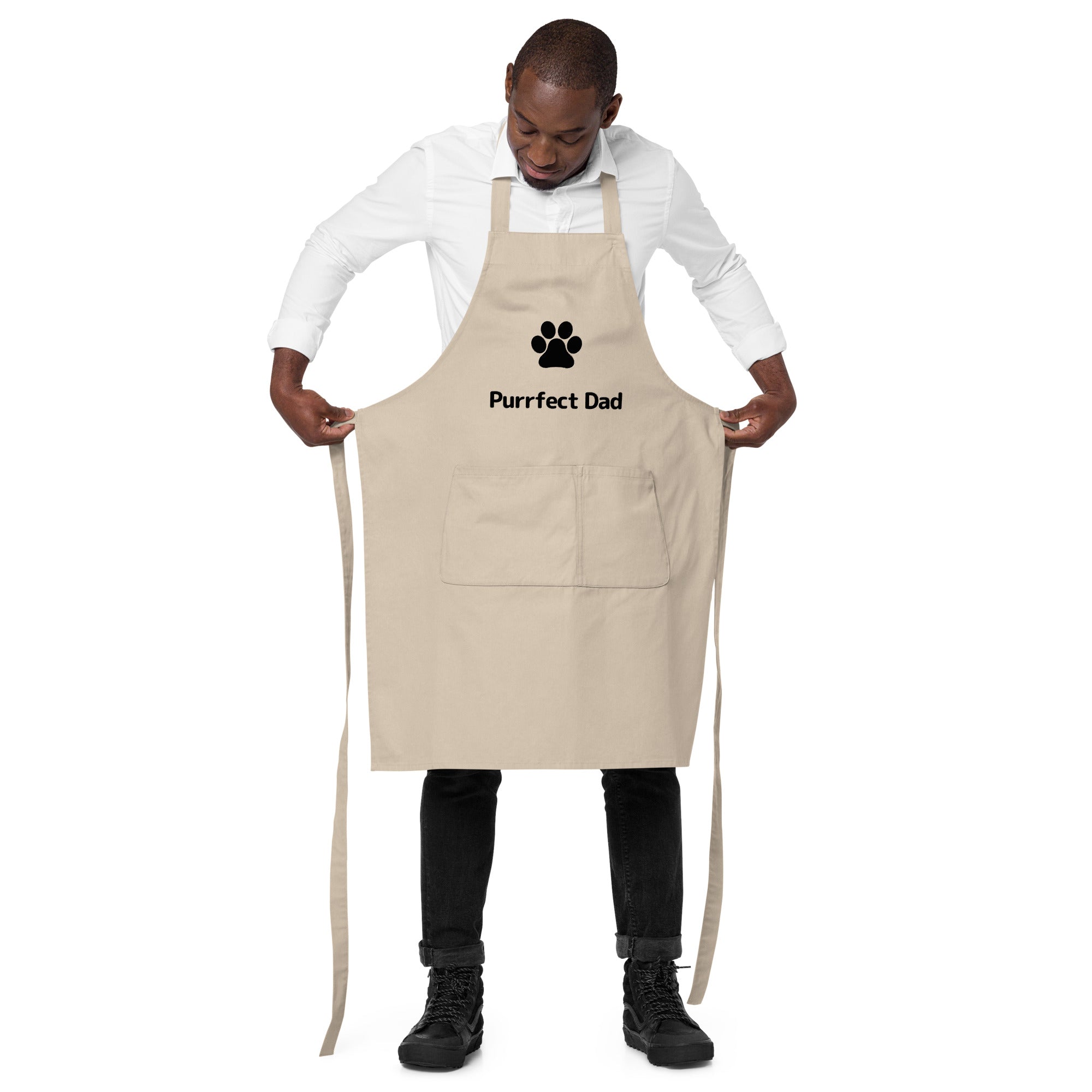 Purrfect Dad Paw Organic Cotton Apron