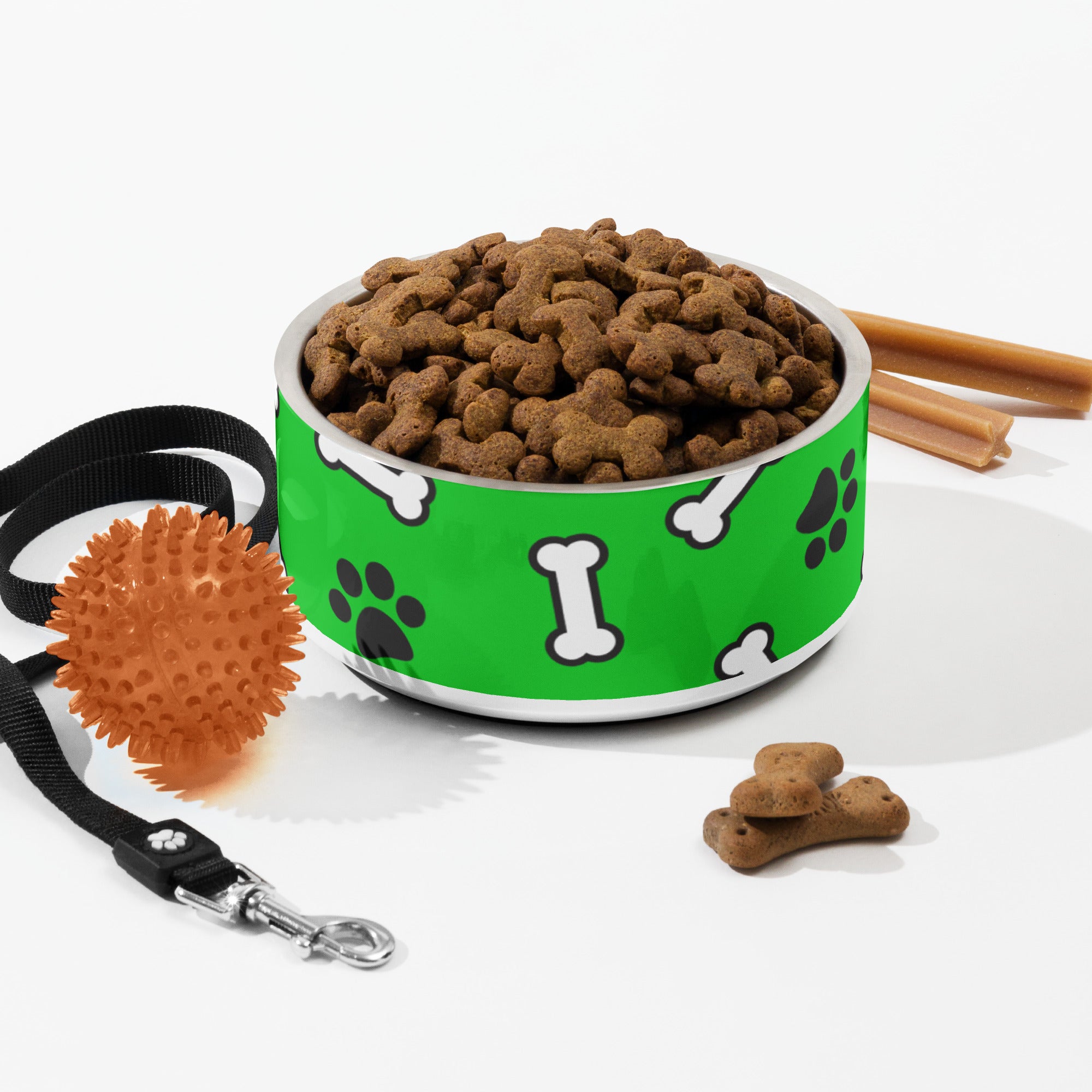 Paws N' Bone Green Pet Bowl