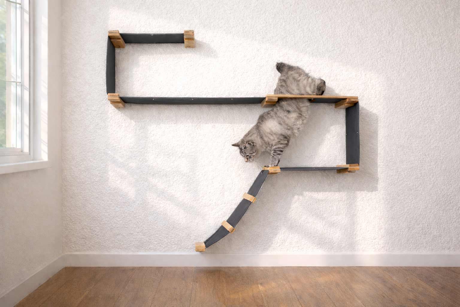 The Play Cat Condo - A Wall-Mounted Cat Tree - by Catastrophic Creations