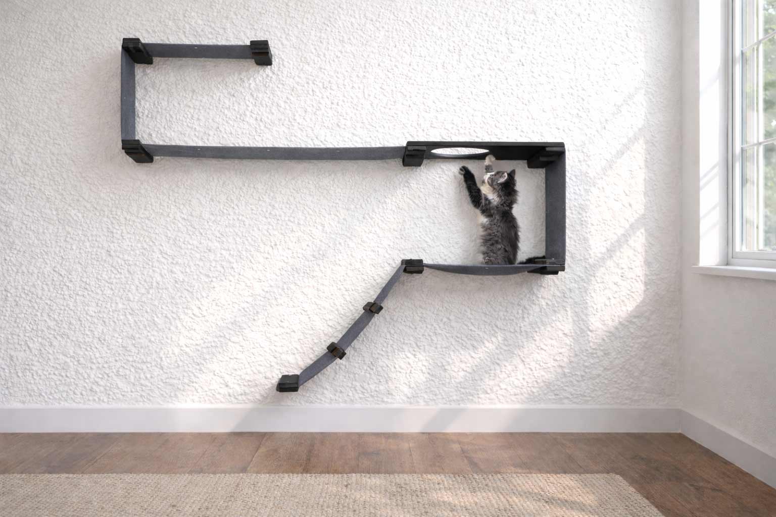 The Play Cat Condo - A Wall-Mounted Cat Tree - by Catastrophic Creations
