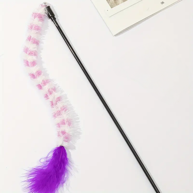 Fuzzy Feather Cat Wand
