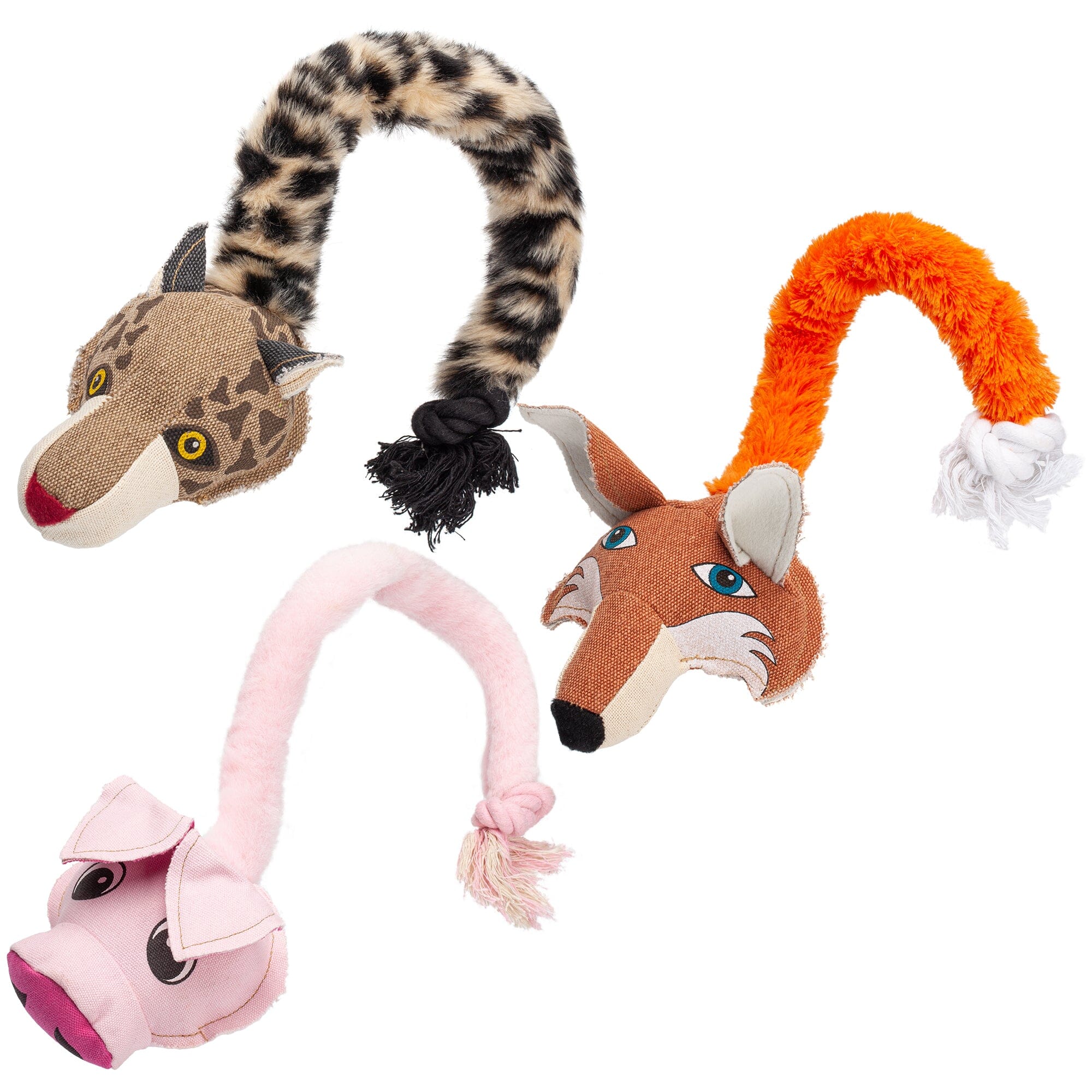 Safari Animal Toys + Ball & Rope Version
