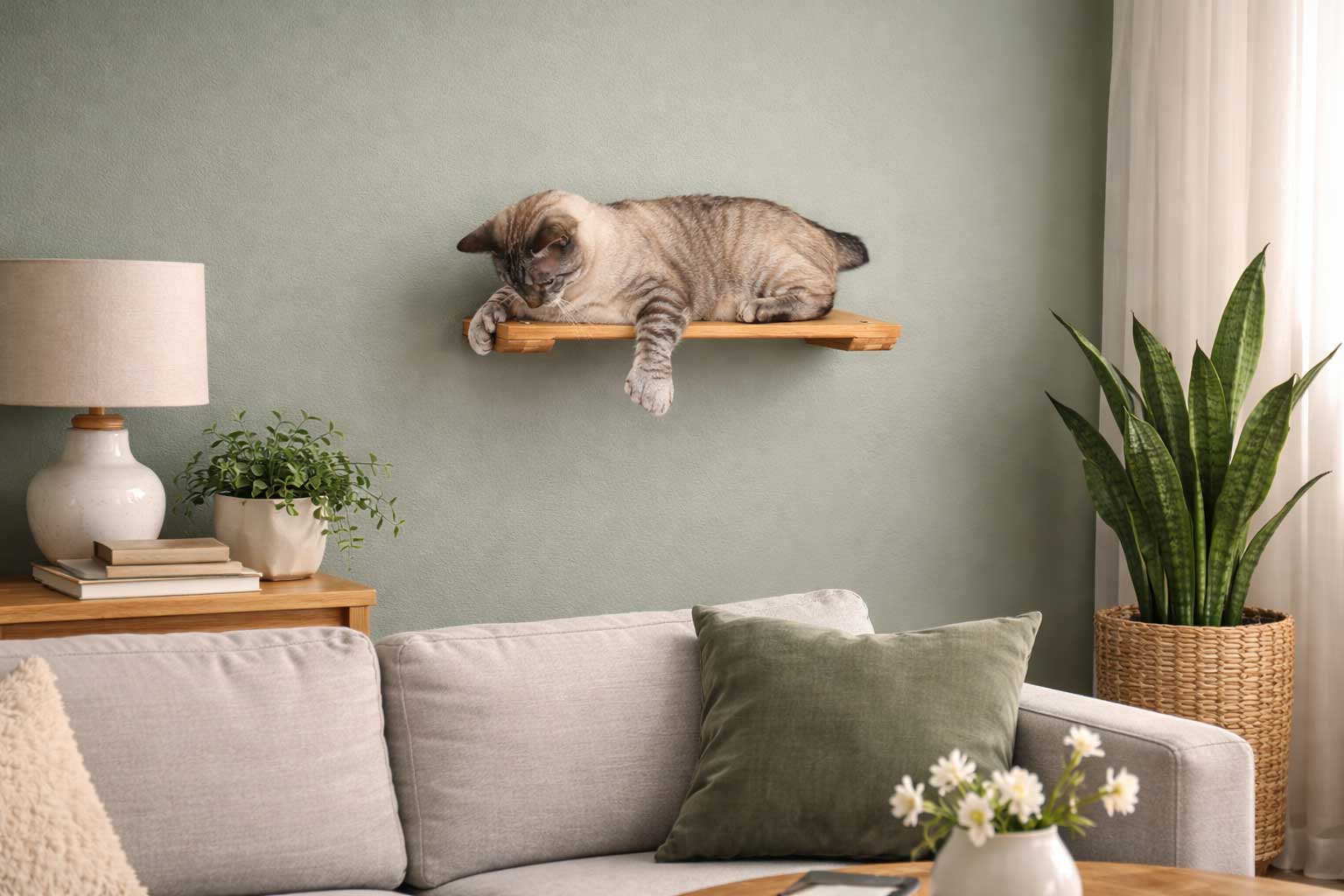 Wall-Mounted Cat Shelf - by Catastrophic Creations