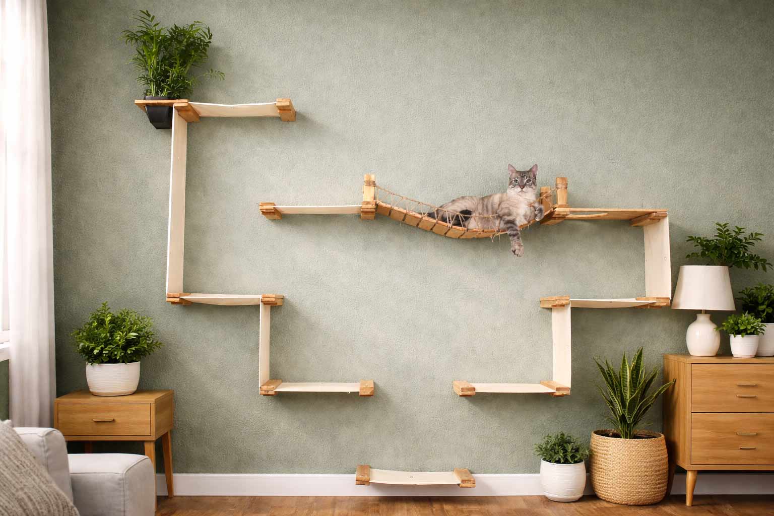 The Temple Cat Tree (Cat Condo For Walls) - by Catastrophic Creations