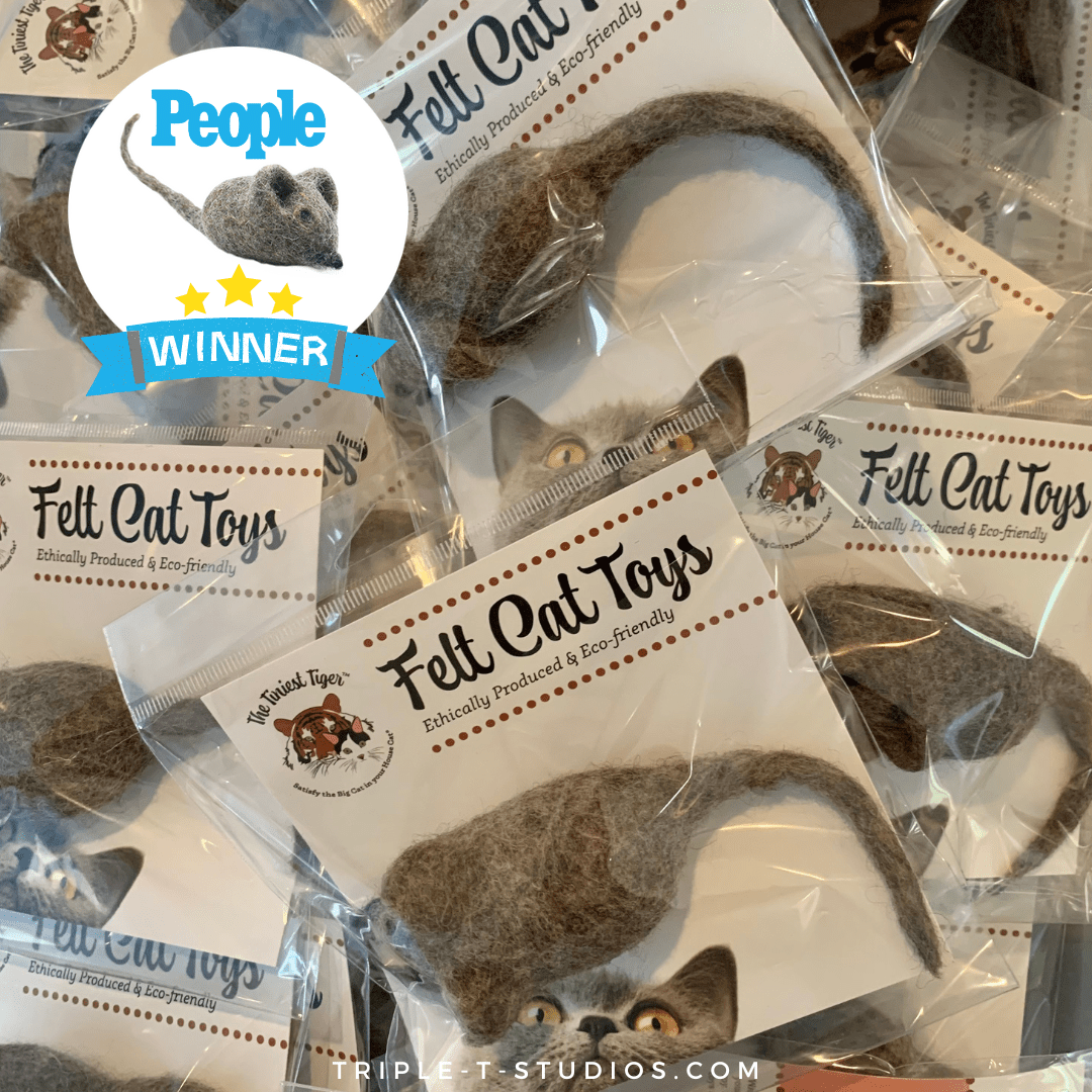 Mouse Cat Toy | Eco-Friendly Wool Felt